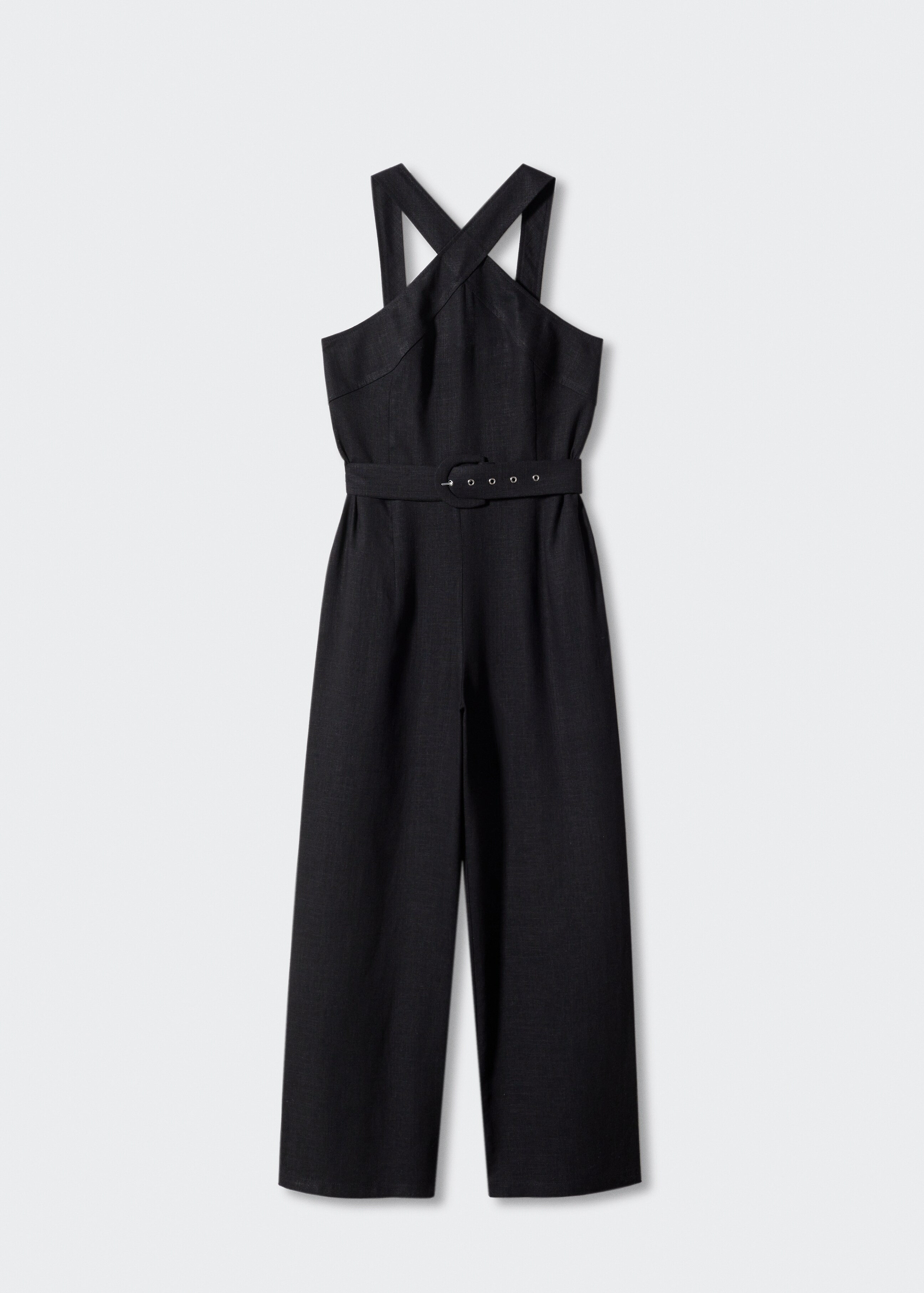 Halter-neck jumpsuit with belt - Article without model