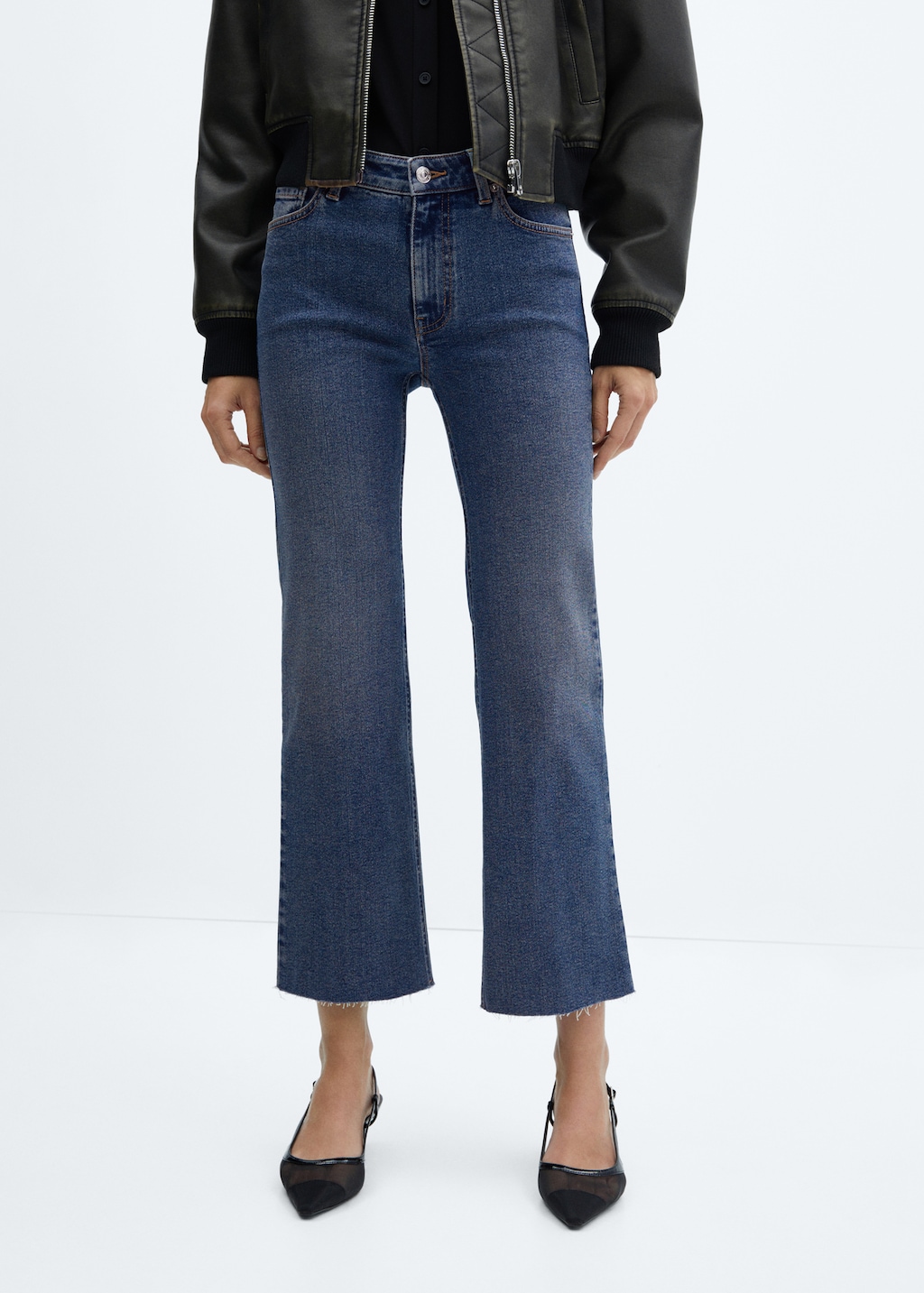 Sienna flared cropped jeans - Medium plane