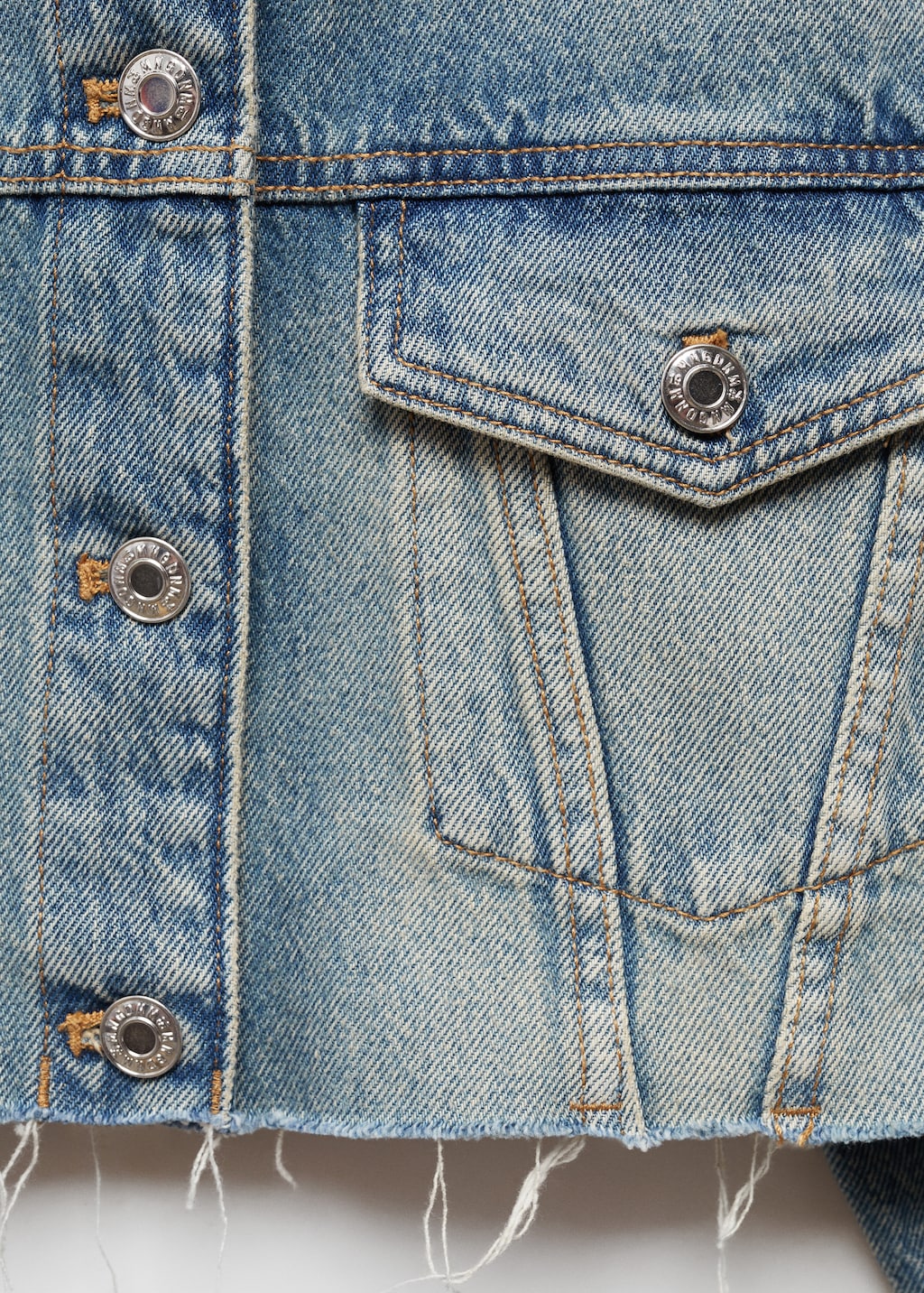 Cropped denim jacket - Details of the article 8