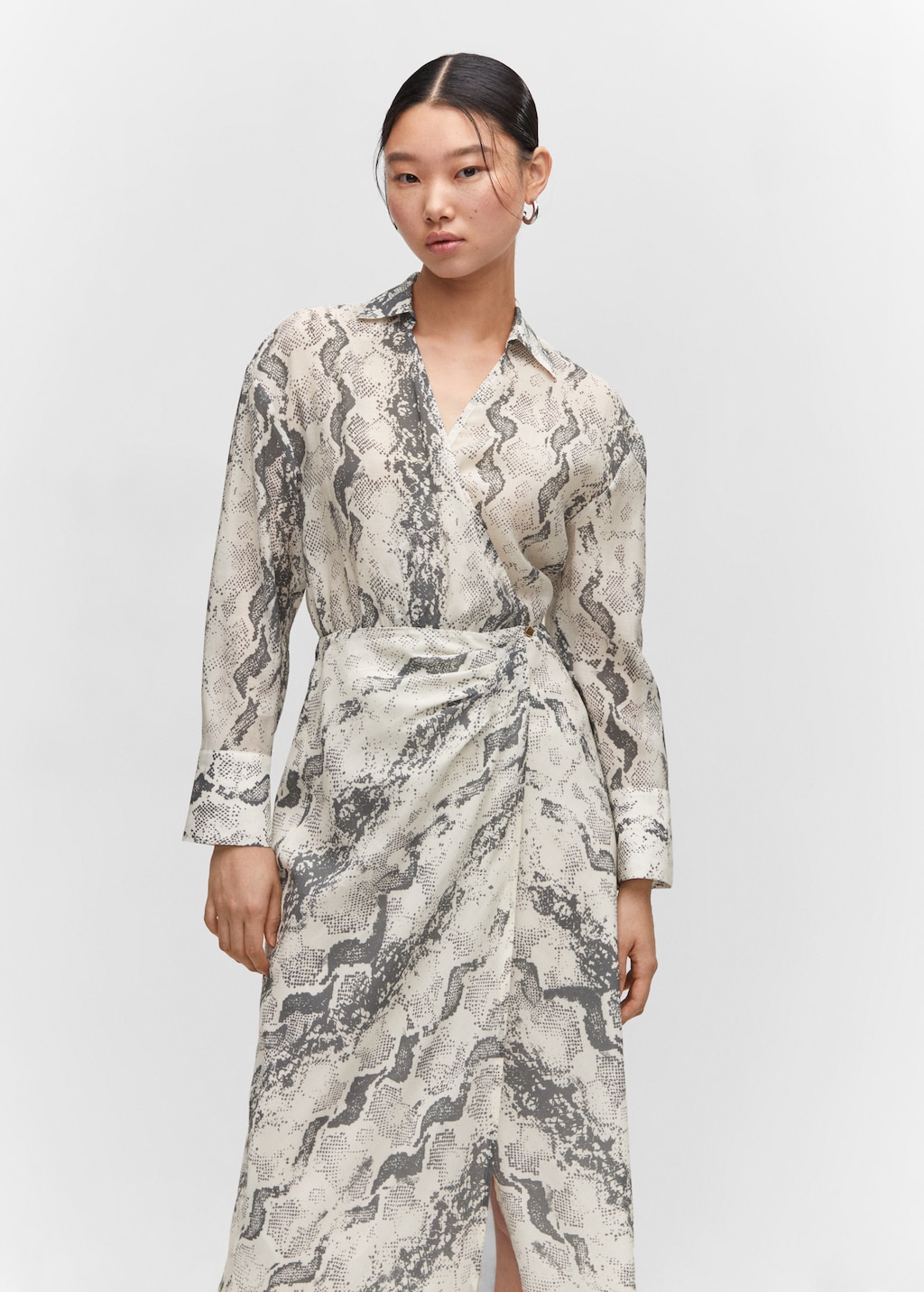 Snake print lyocell dress - Medium plane