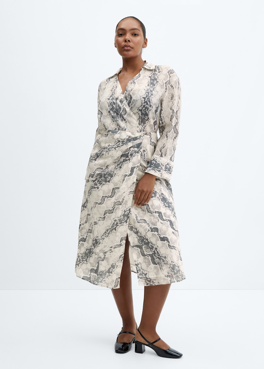 Snake print lyocell dress - Details of the article 3