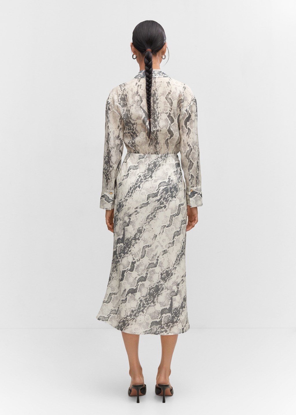 Snake print lyocell dress - Reverse of the article