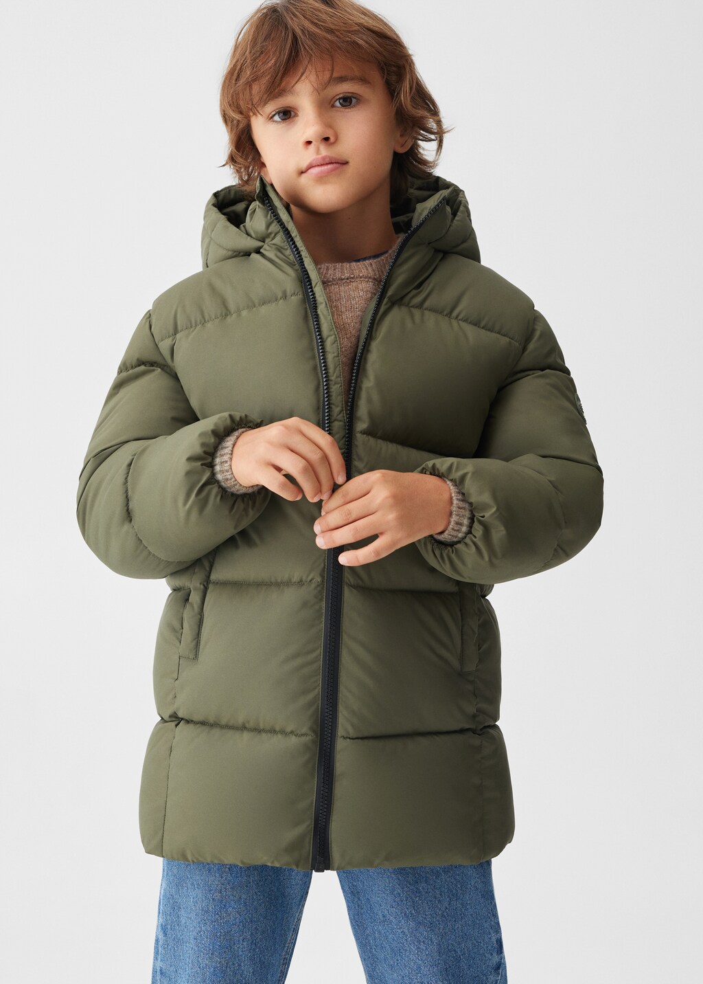 Quilted long coat - Medium plane