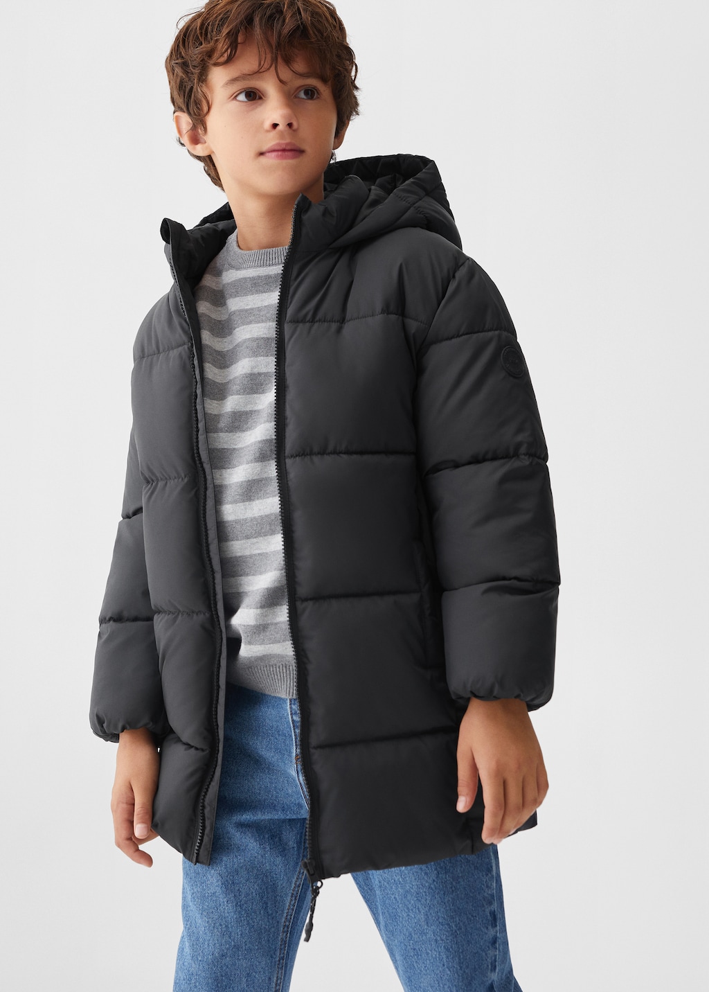 Quilted long coat - Medium plane