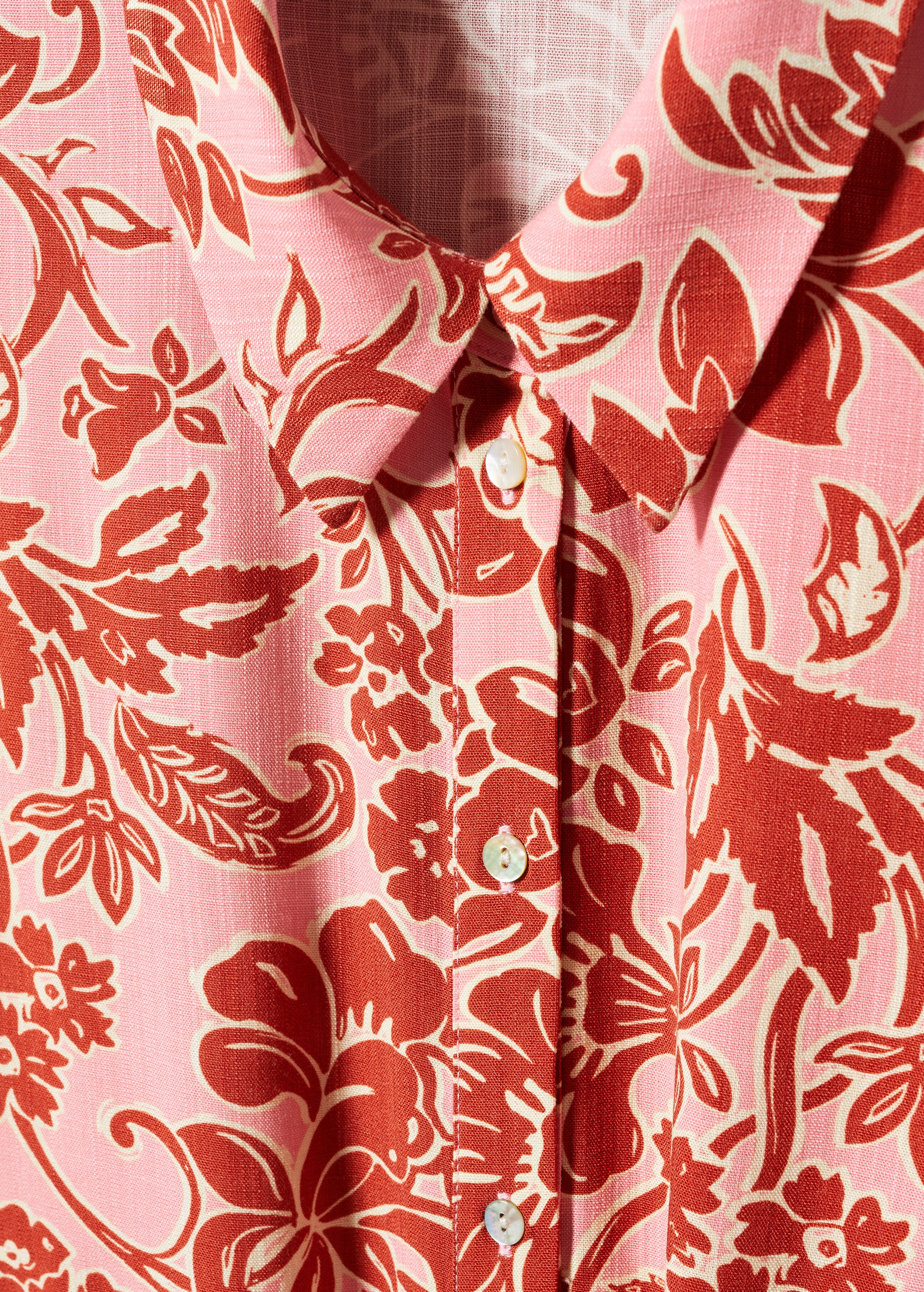 Floral-print jumpsuit with tie - Details of the article 8