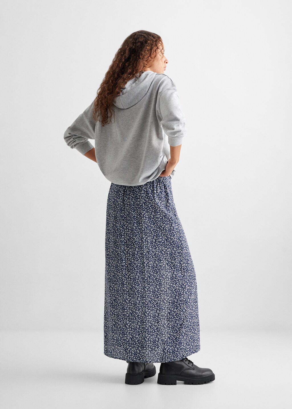 Long floral skirt - Reverse of the article