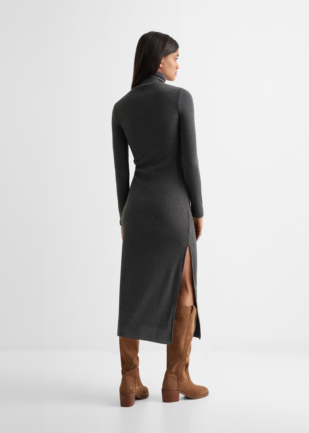 Ribbed knit dress - Reverse of the article