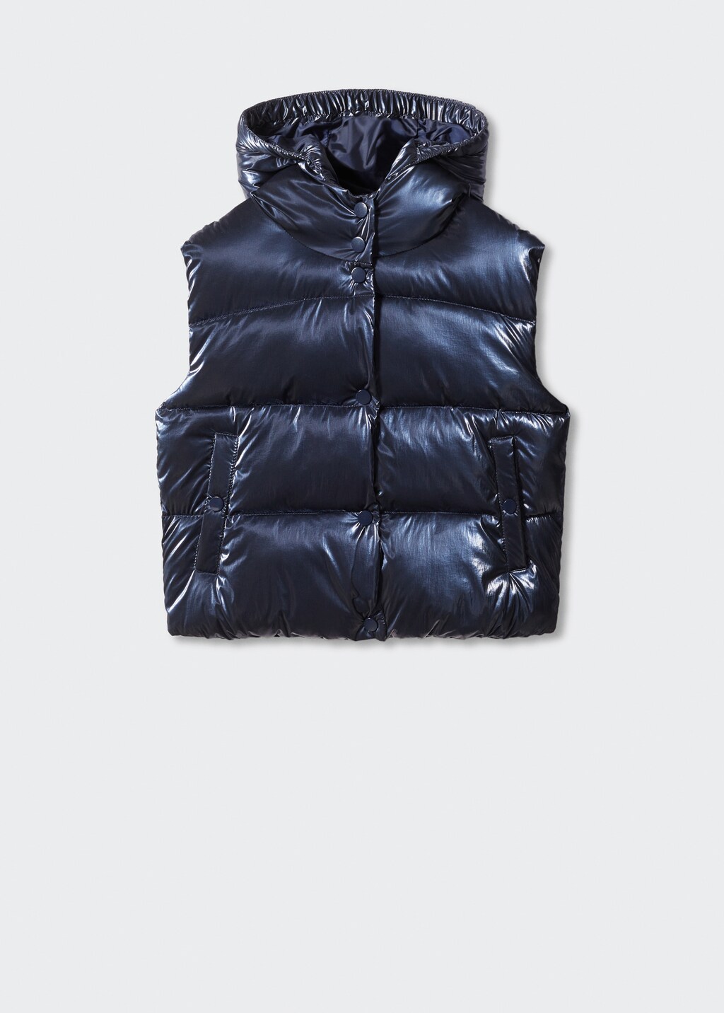 Quilted gilet with hood - Article without model