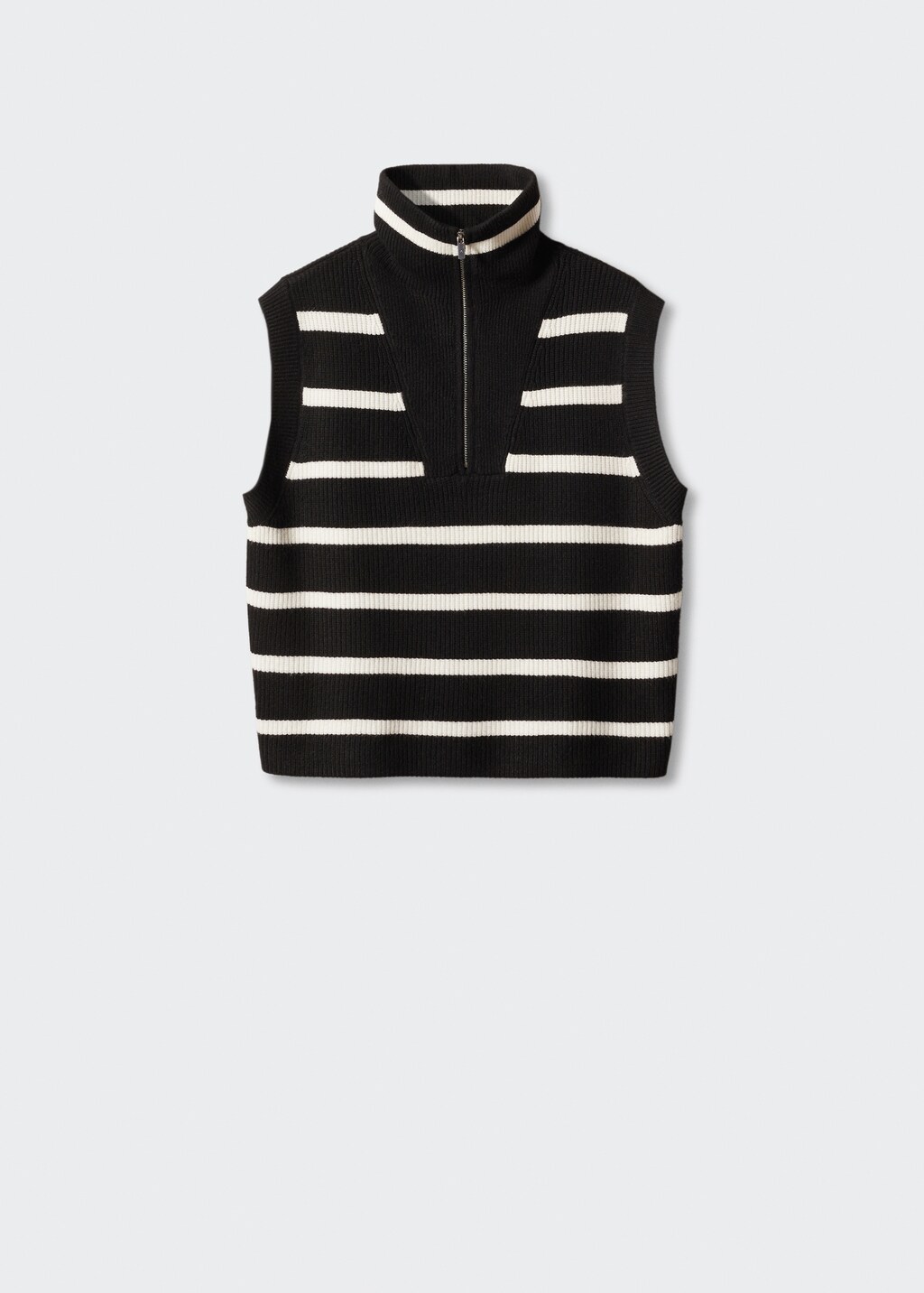 Striped gilet with zip - Article without model