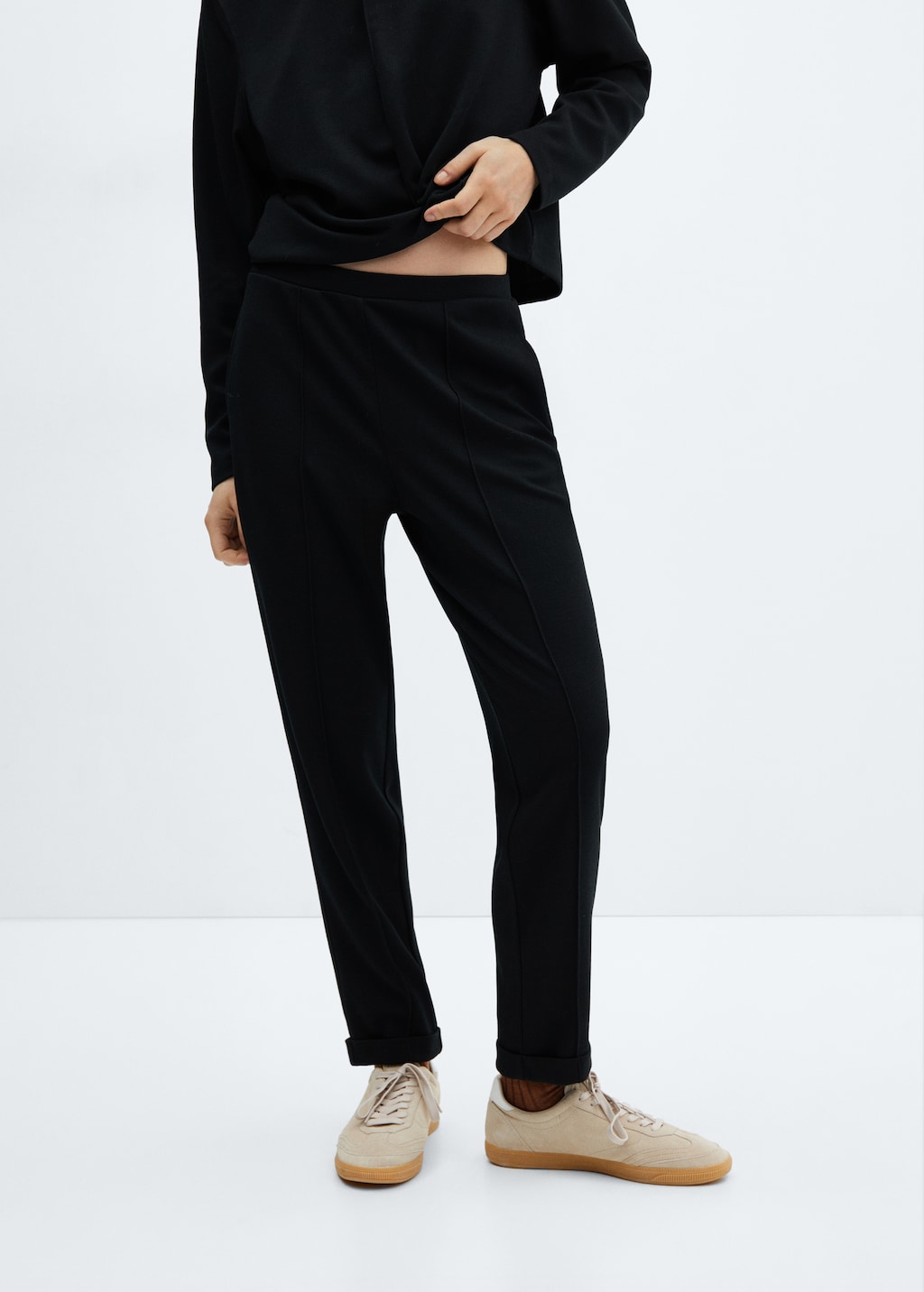 Mango black trousers hotsell