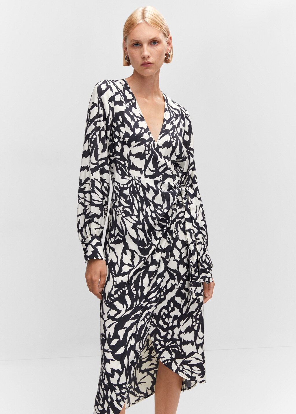 Print wrap dress - Medium plane