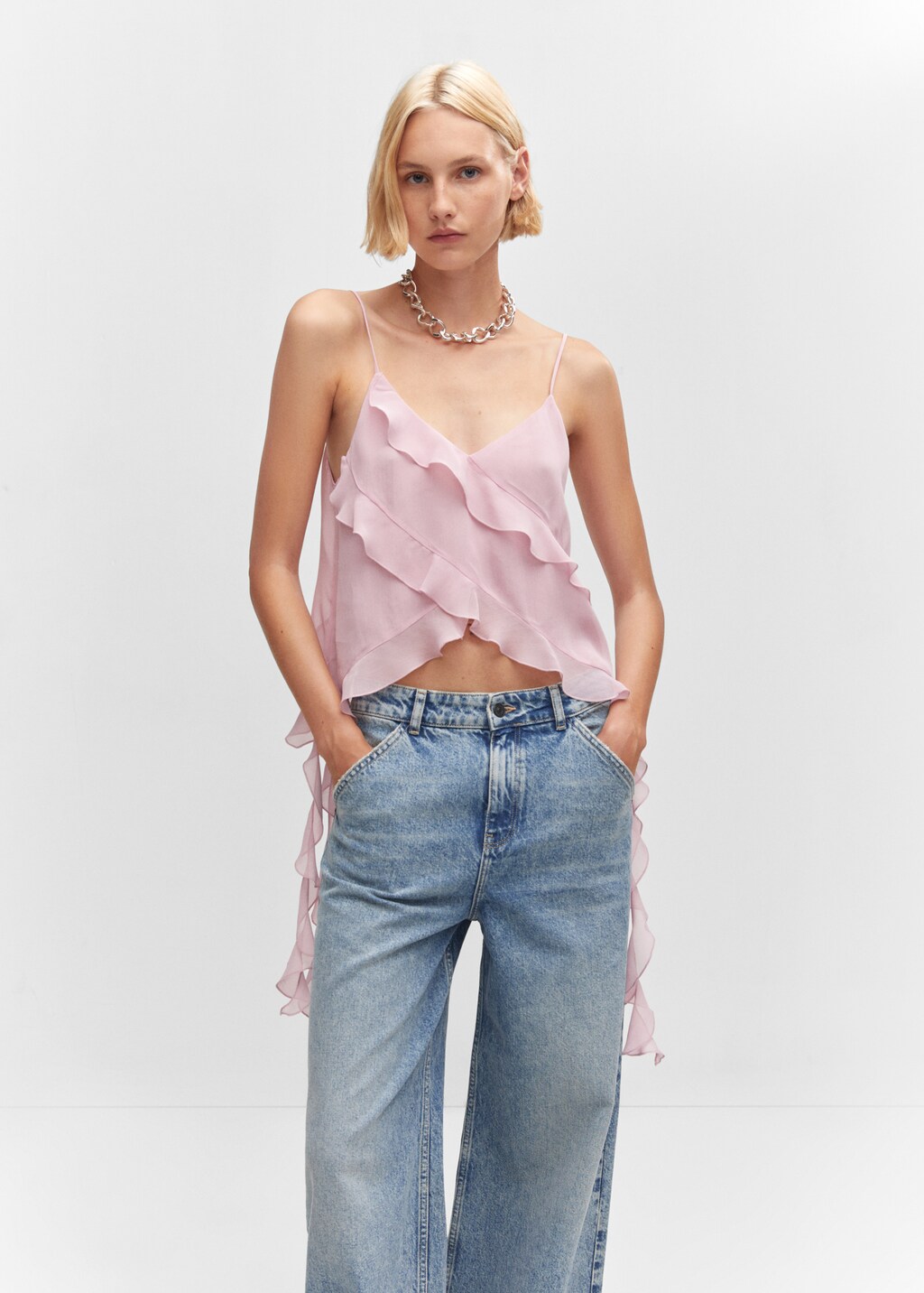 Chiffon ruffle top - Medium plane