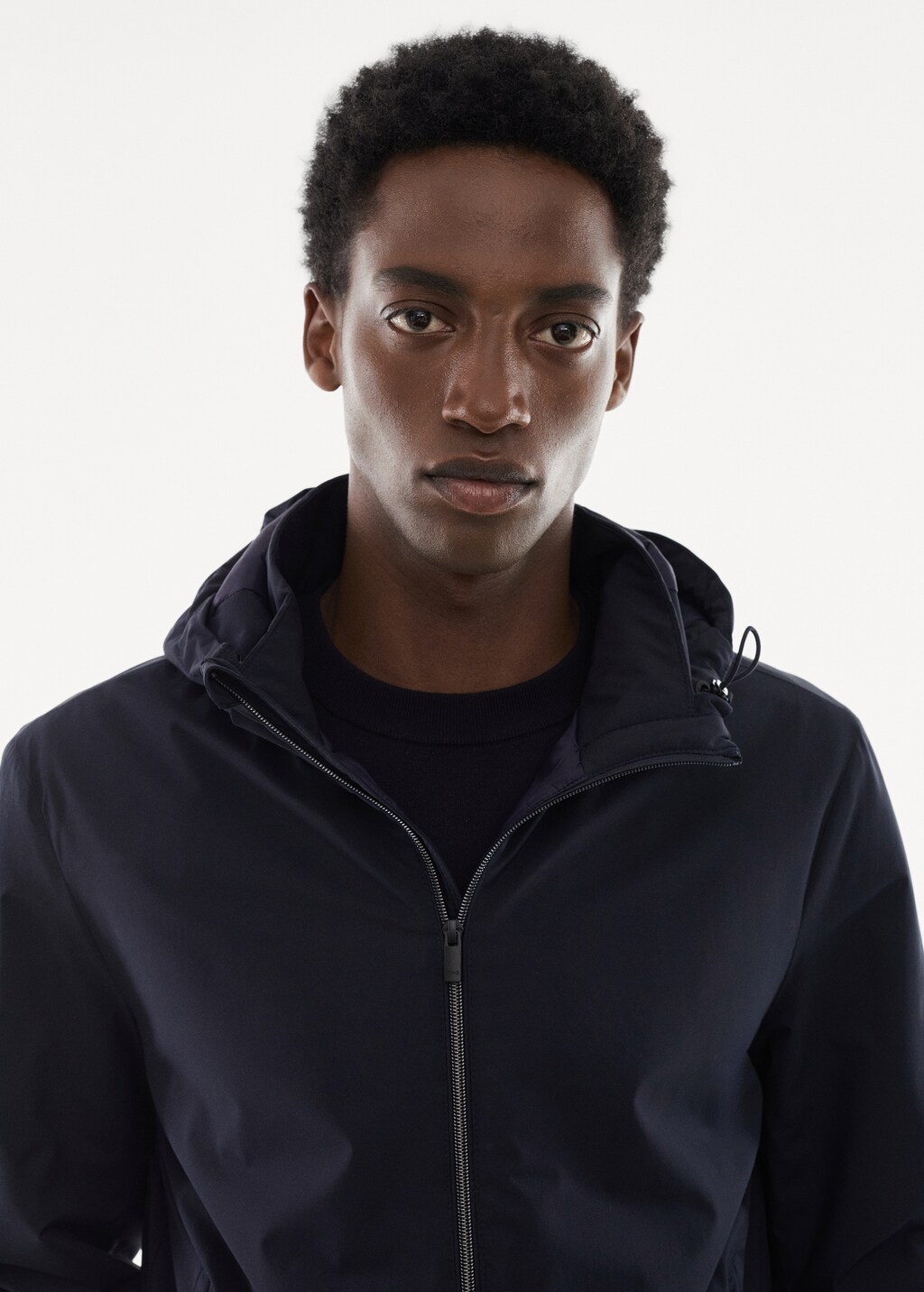 Water-repellent hooded quilted jacket - Details of the article 1