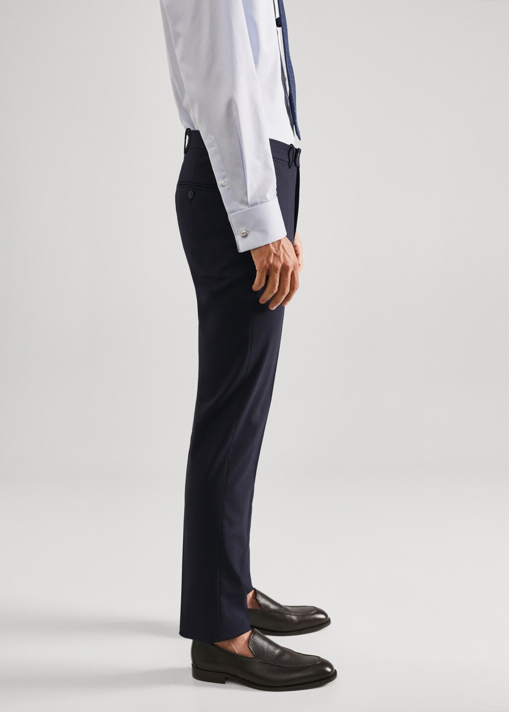 Wool slim-fit suit trousers - Details of the article 2