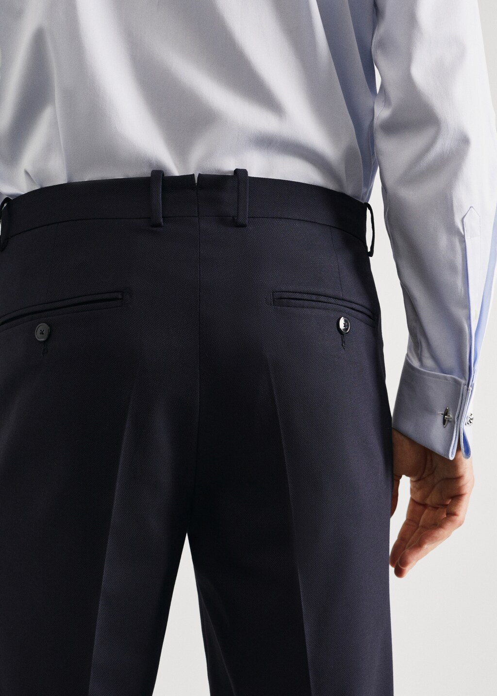 Wool slim-fit suit trousers - Details of the article 6