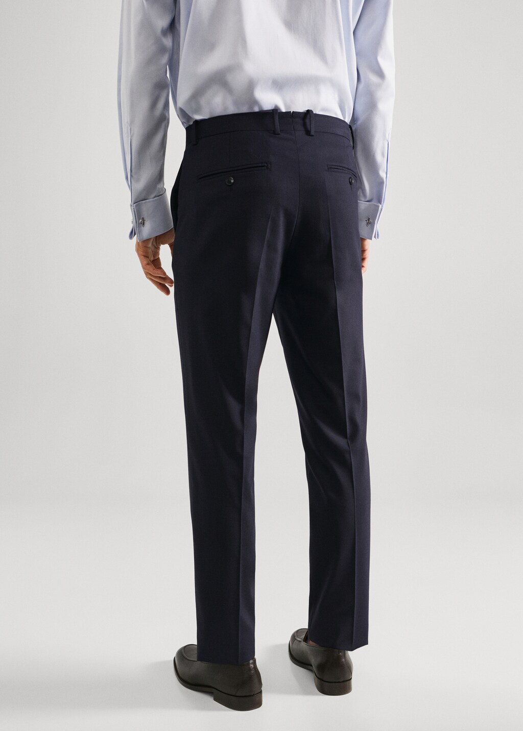 Wool slim-fit suit trousers - Reverse of the article