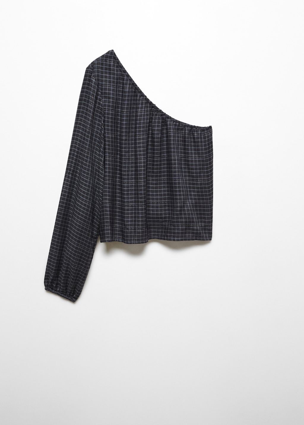 Asymmetric checked blouse - Article without model