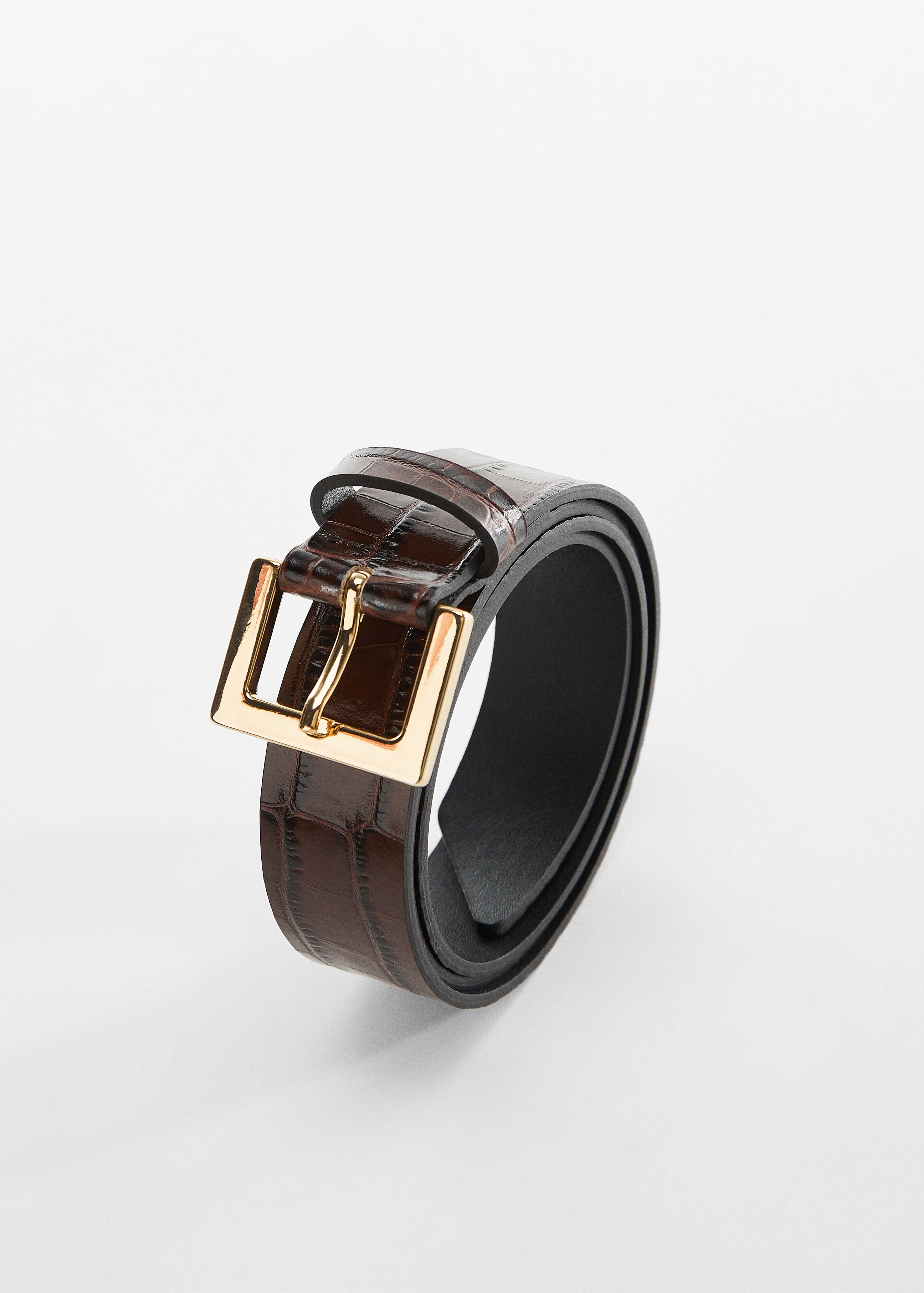 Croc-effect leather belt - Details of the article 5