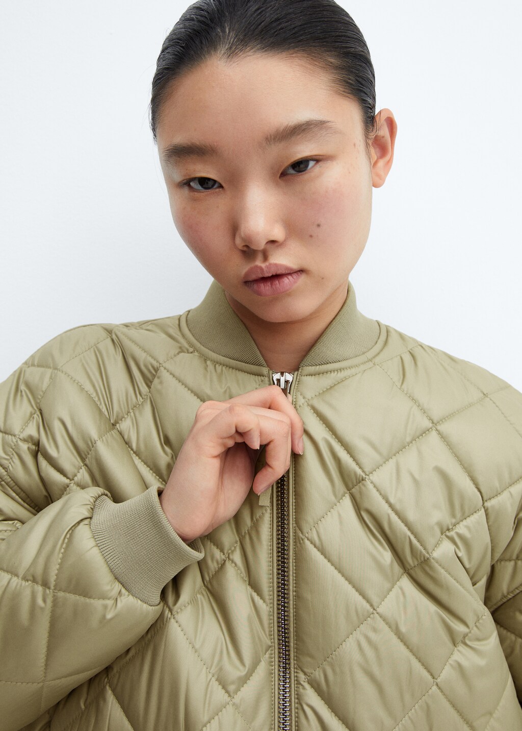 Waterproof quilted bomber jacket - Details of the article 1