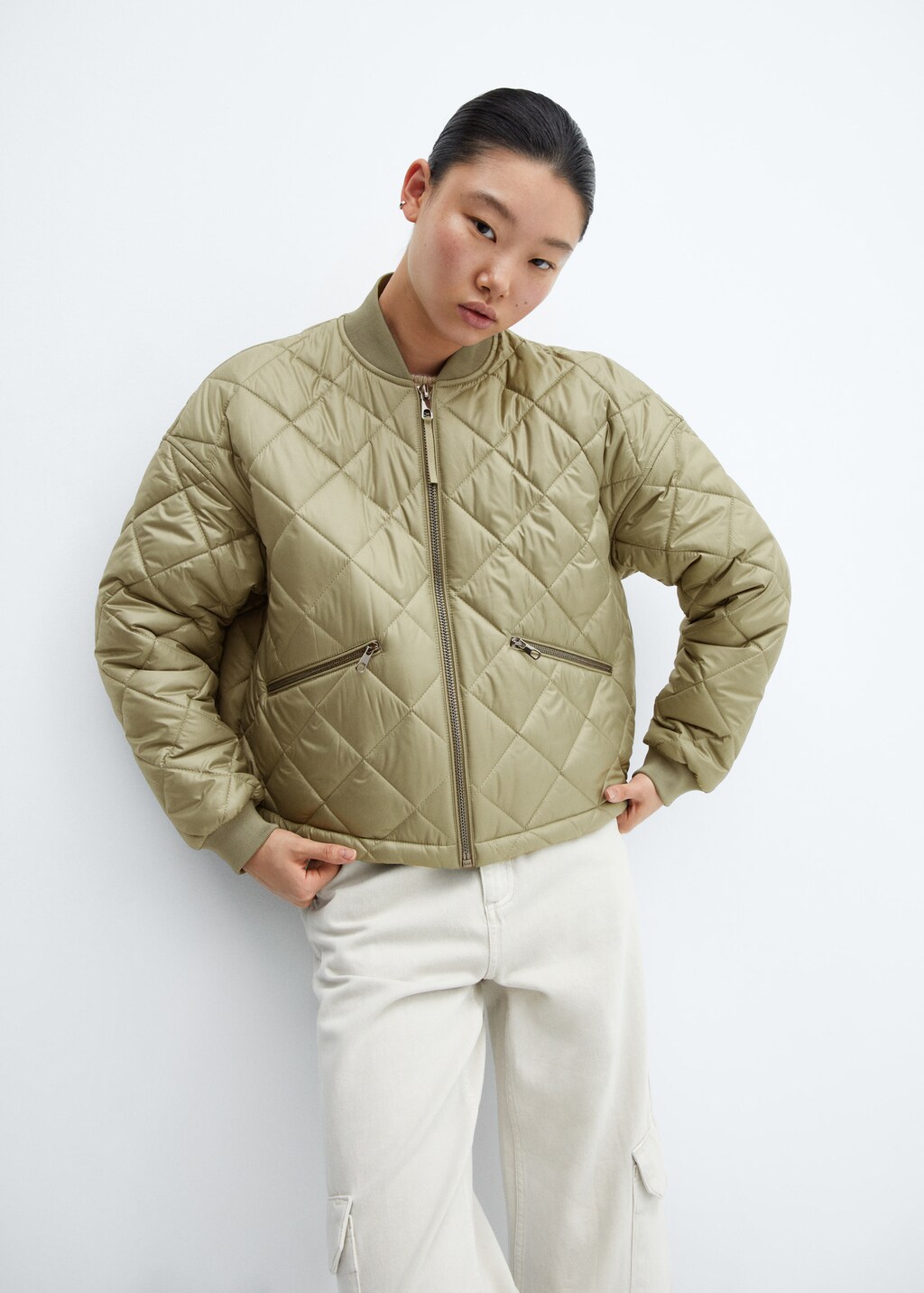 Waterproof quilted bomber jacket - Details of the article 2