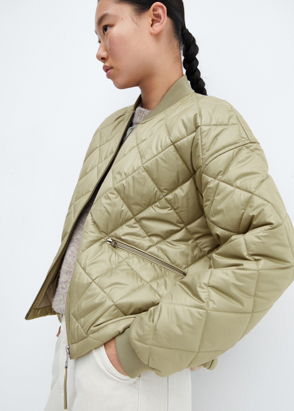 Waterproof quilted bomber jacket - Details of the article 6