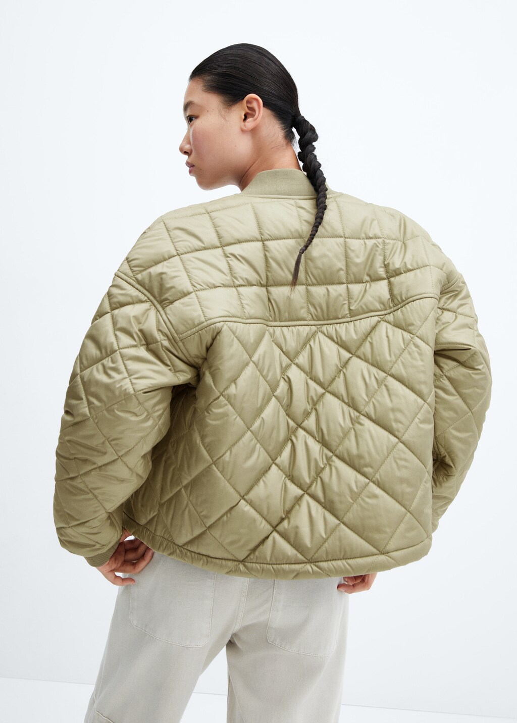 Waterproof quilted bomber jacket - Reverse of the article