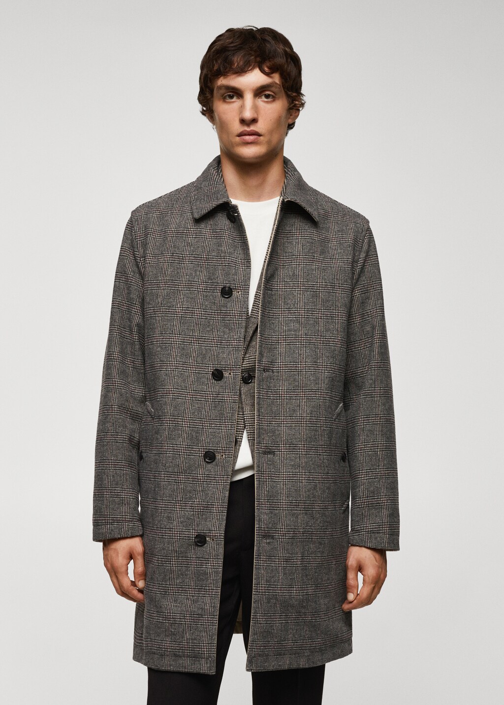 Reversible recycled wool trench coat - Details of the article 4