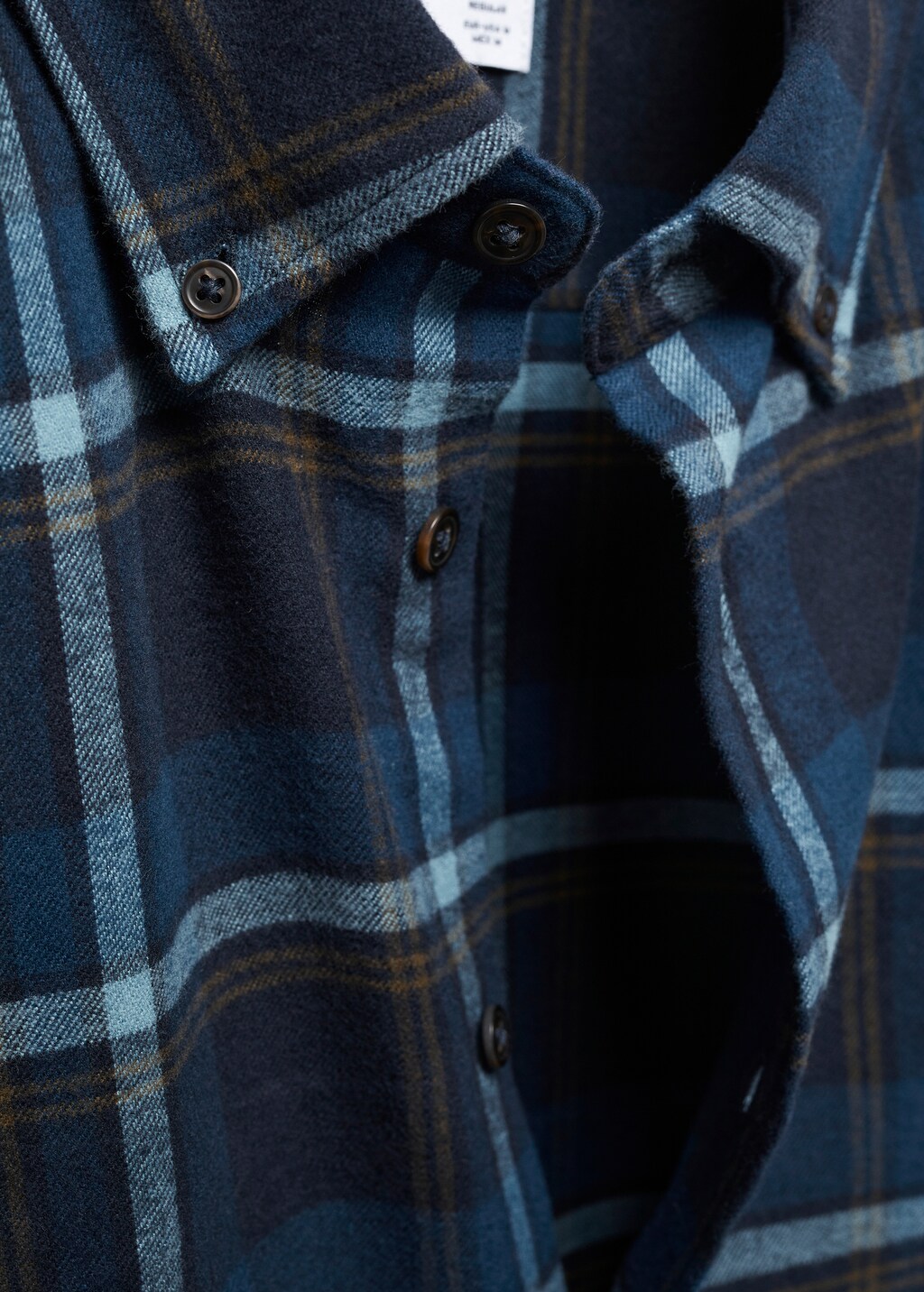 Regular fit checked flannel shirt - Details of the article 8