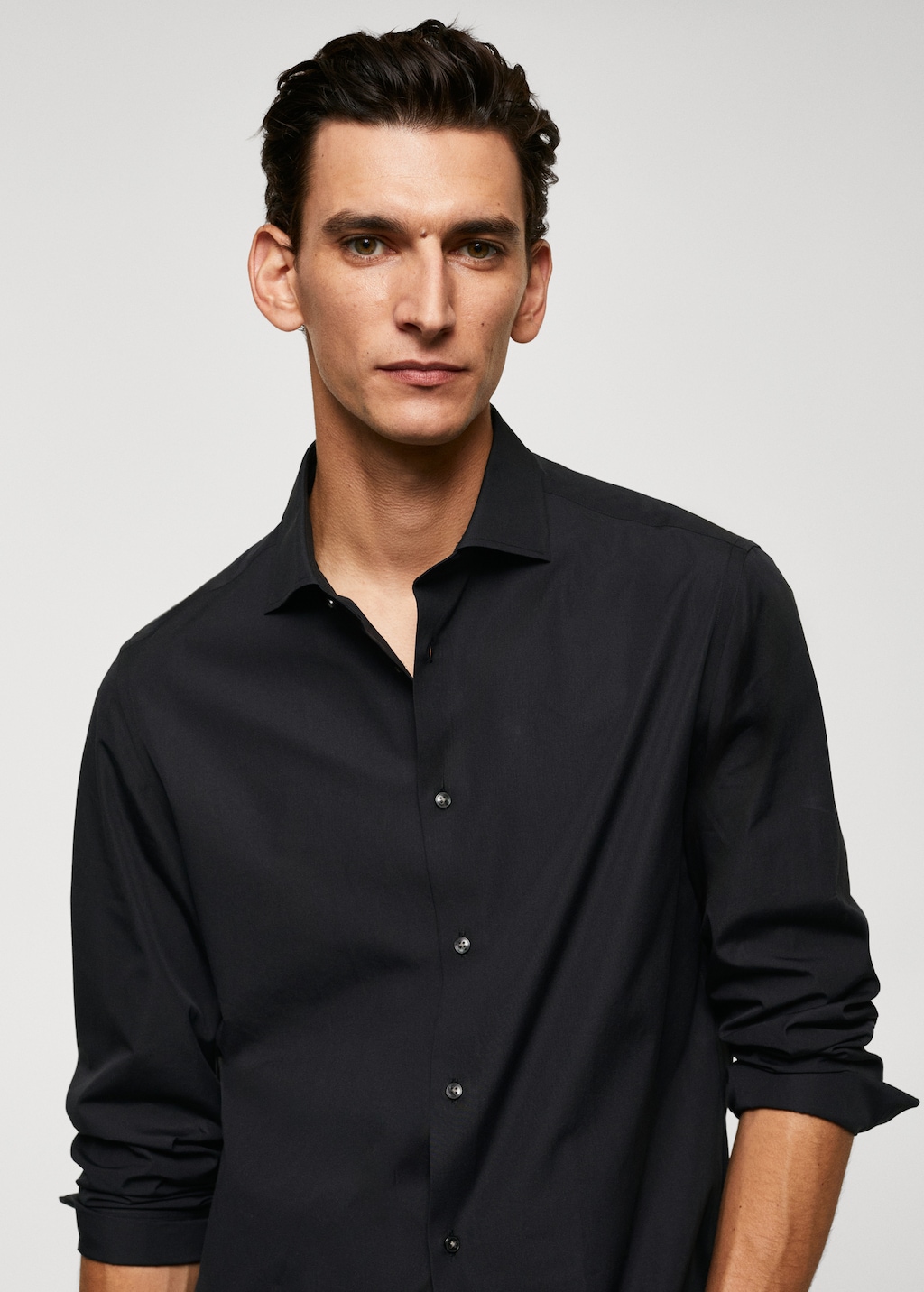 100% cotton slim fit shirt - Details of the article 1