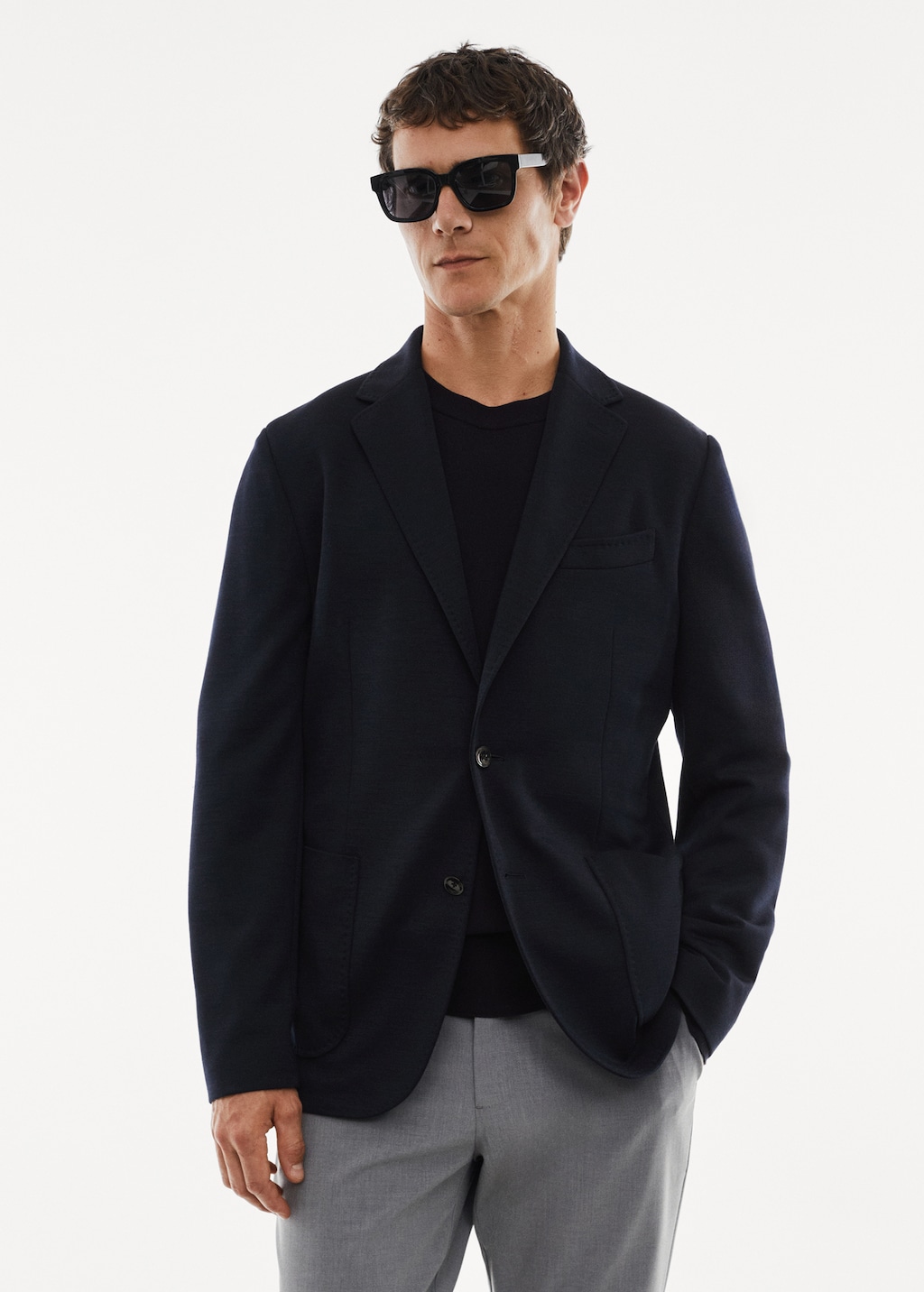 Stretch wool jacket - Medium plane