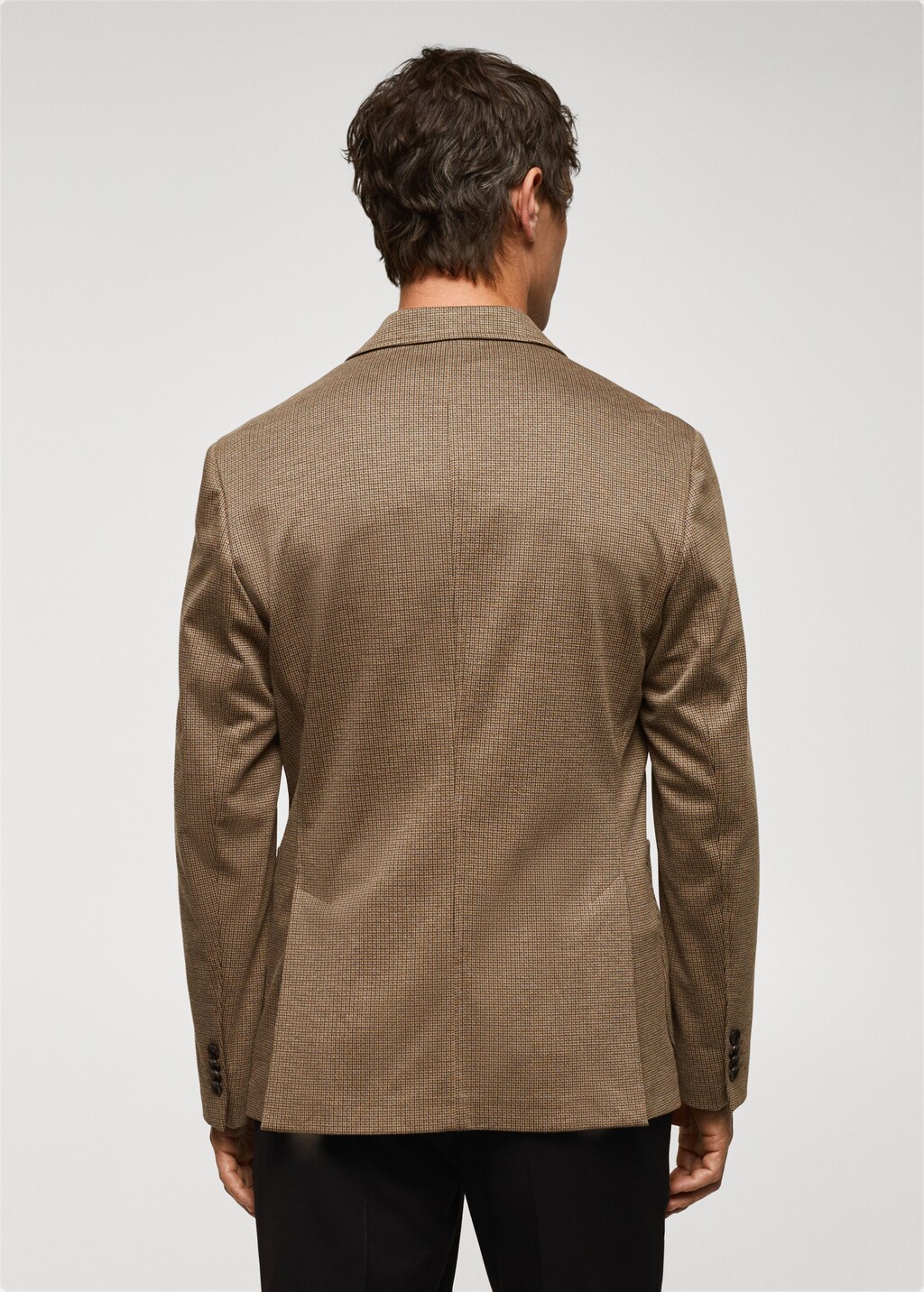 Slim-fit micro-houndstooth jacket - Reverse of the article