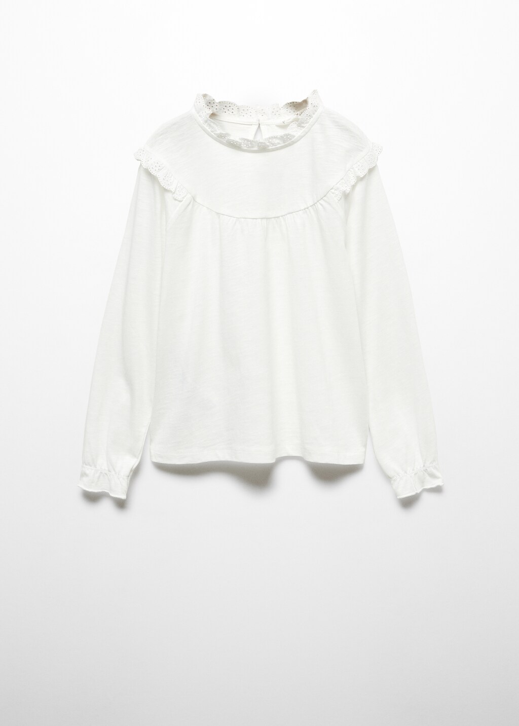 Long -sleeved t-shirt with ruffles - Article without model