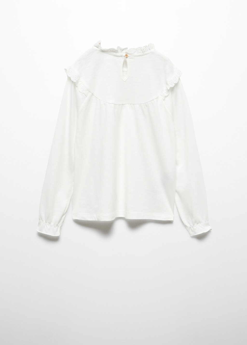 Long -sleeved t-shirt with ruffles - Reverse of the article