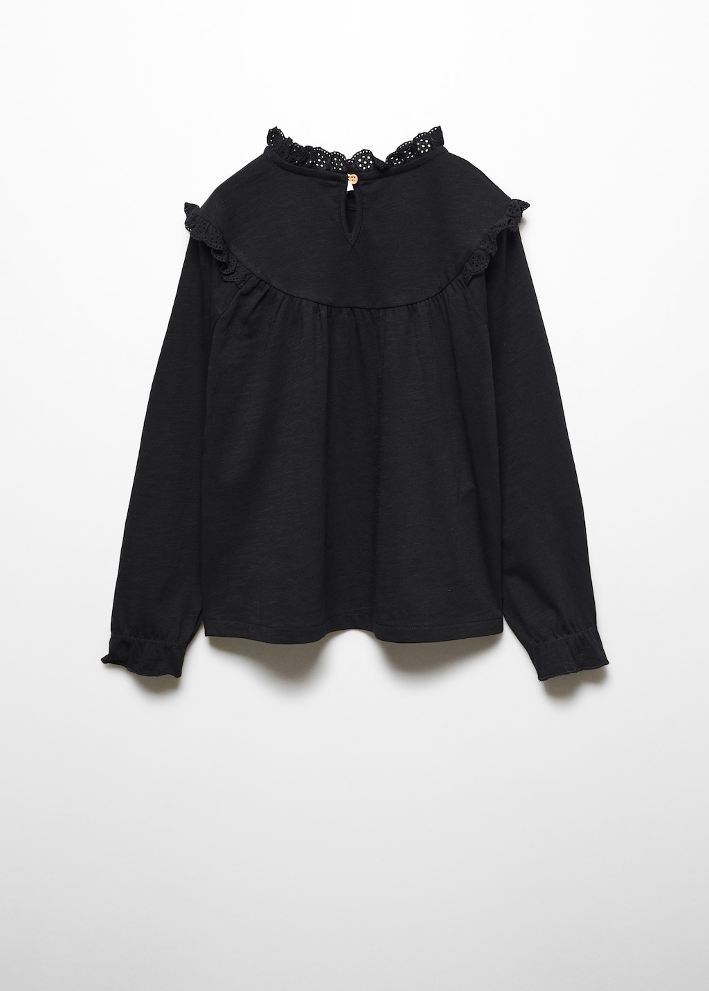 Long -sleeved t-shirt with ruffles - Reverse of the article