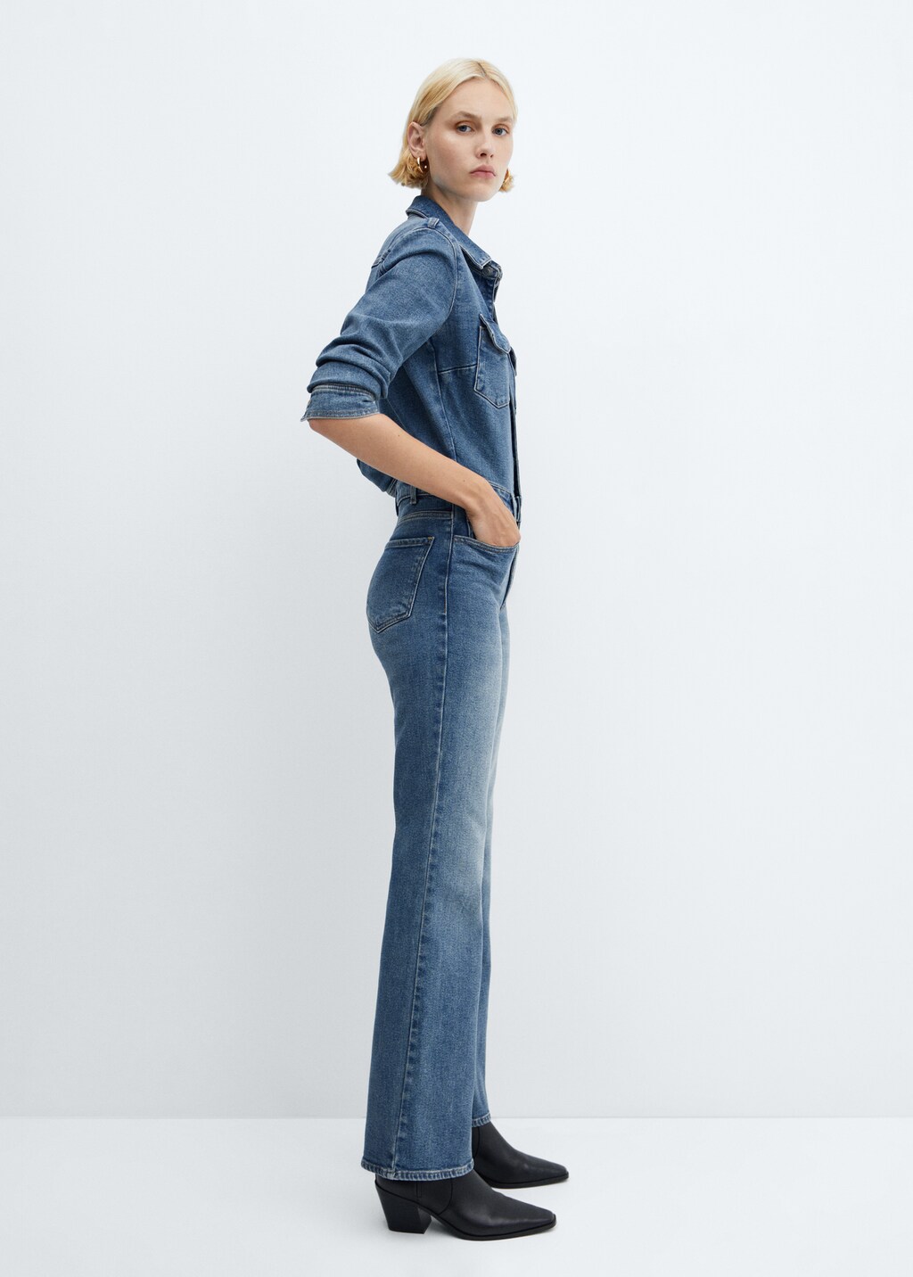 Long denim jumpsuit - Details of the article 2