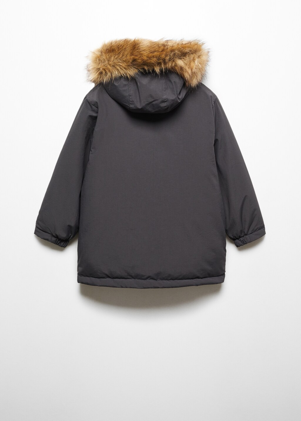 Anorak with shearling-effect hood - Reverse of the article