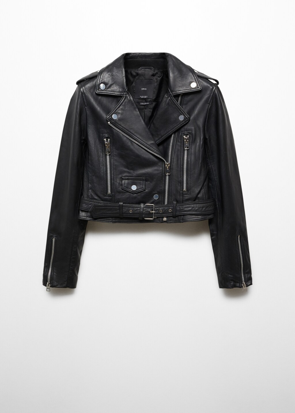 Mango zipped biker jacket best sale