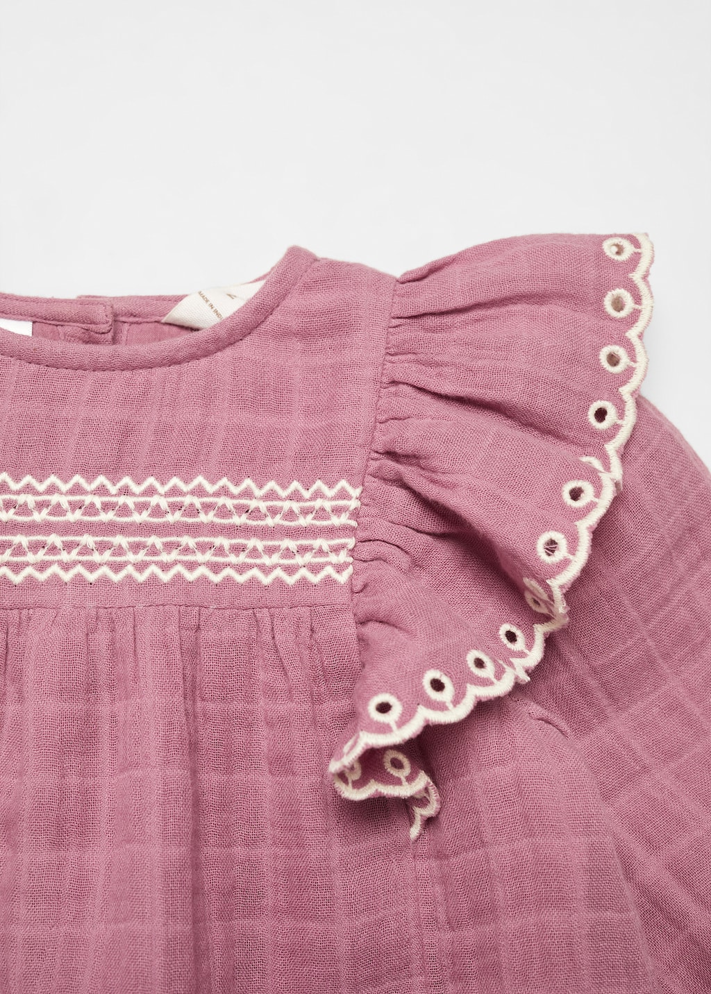 Frills embroidered dress - Details of the article 8