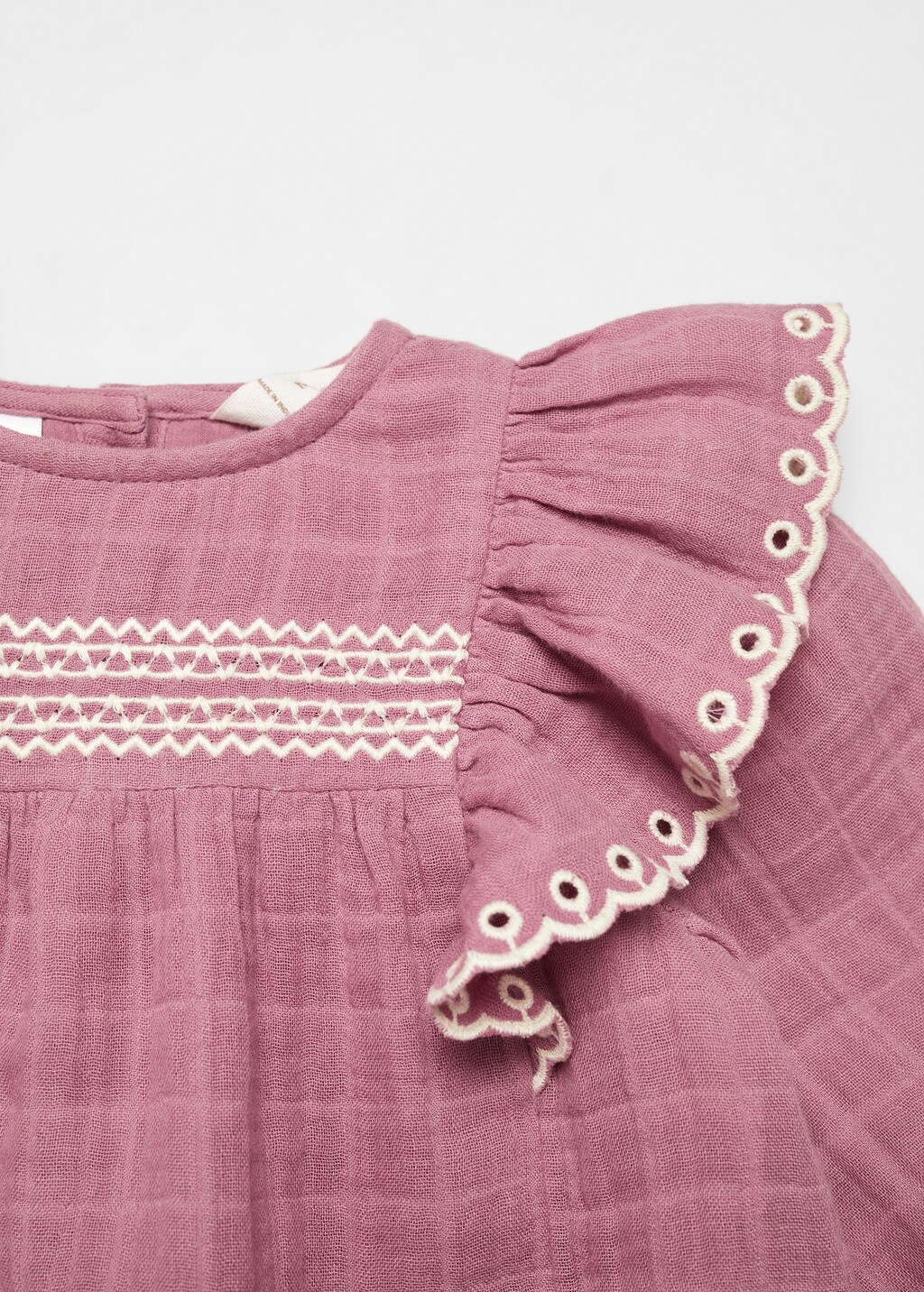 Frills embroidered dress - Details of the article 8