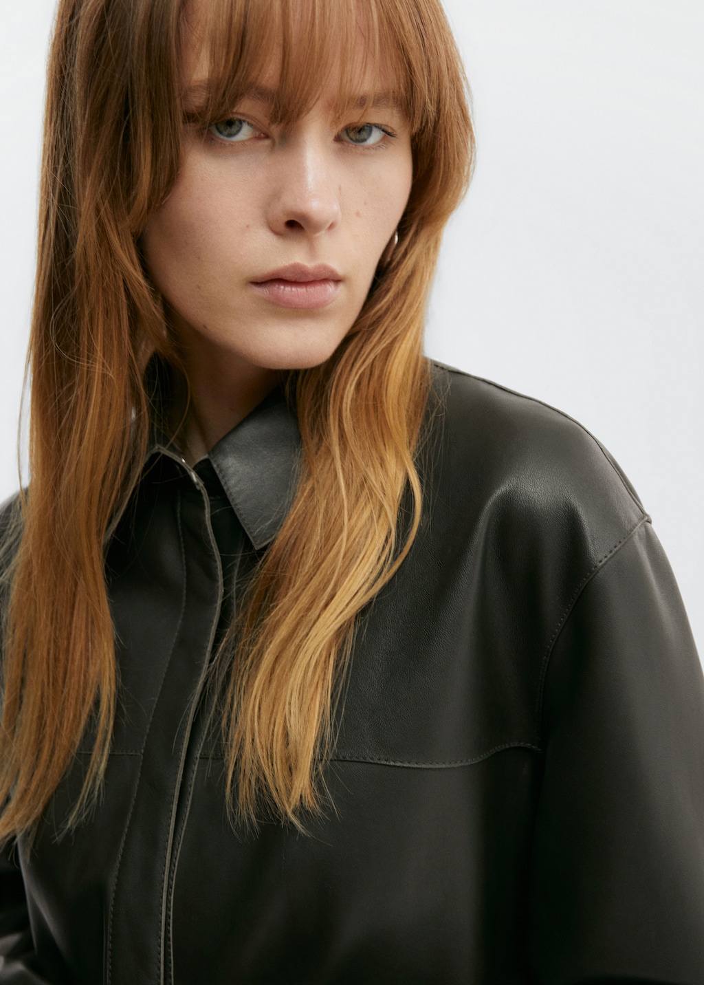 Leather overshirt - Reverse of the article