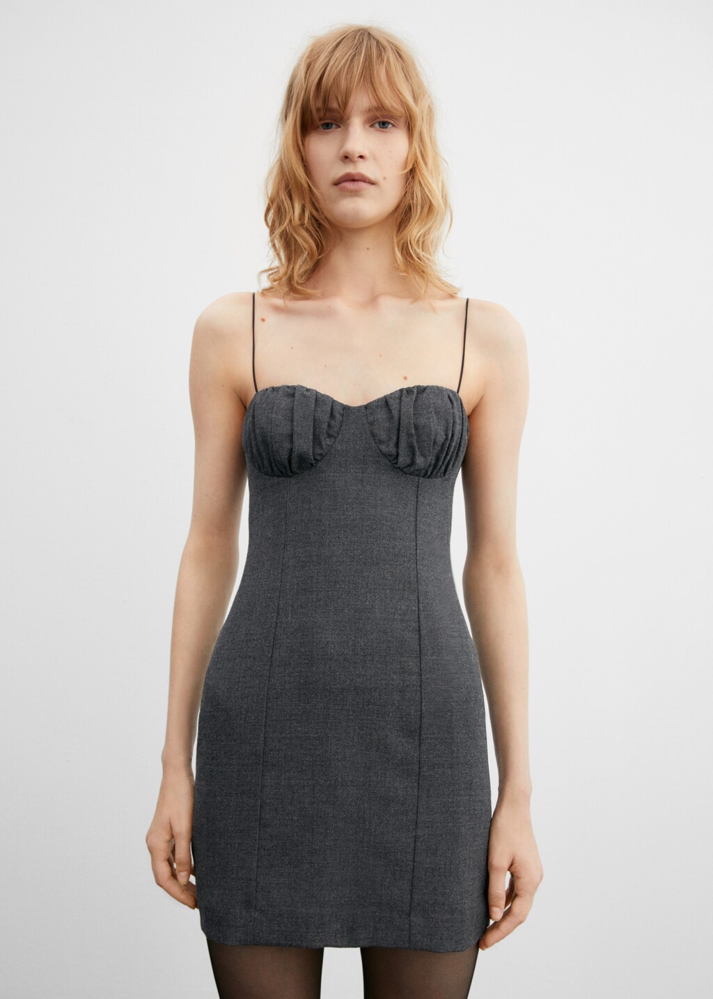 Mango grey dress hotsell