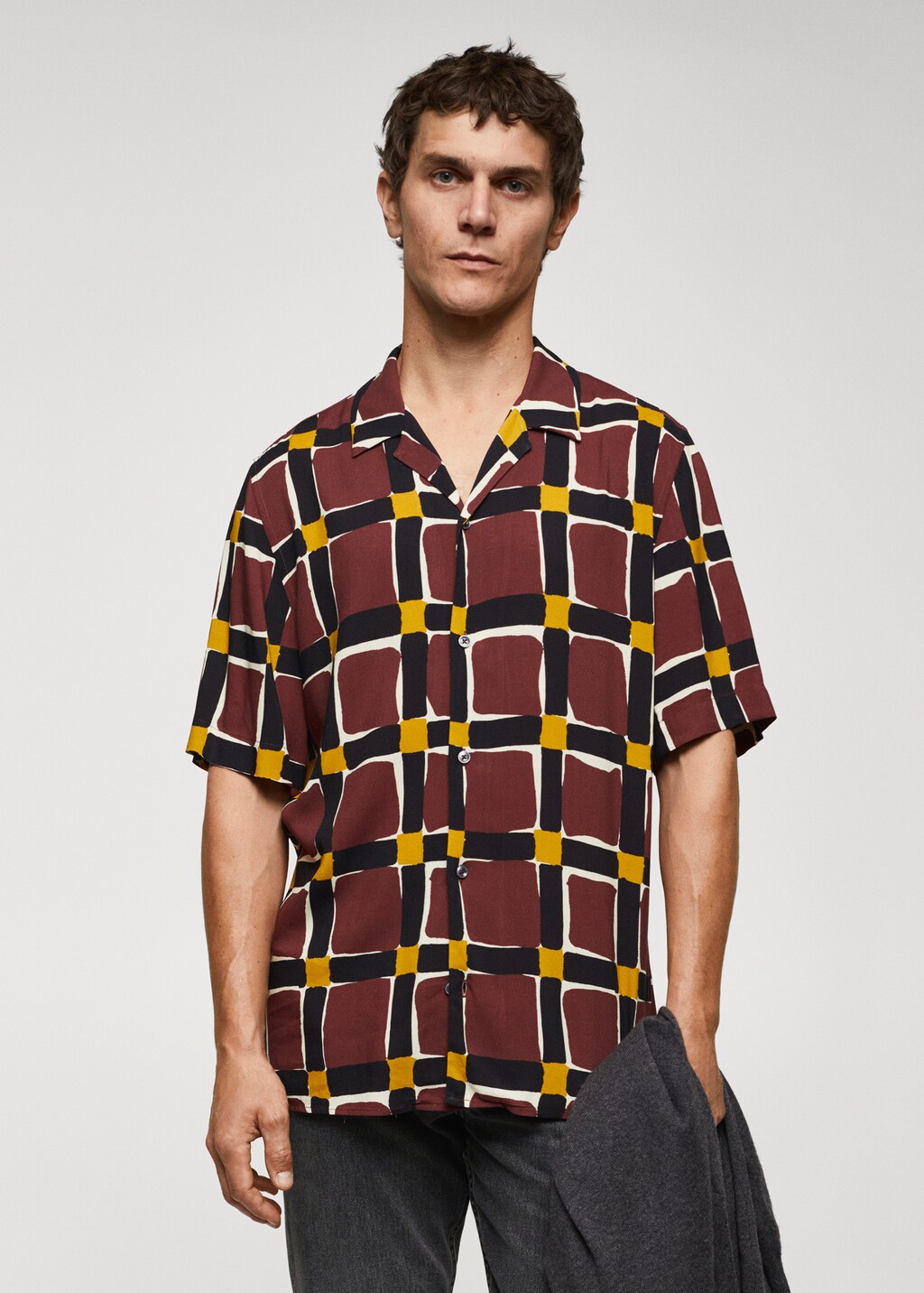 Geometric-print flowing shirt - Medium plane