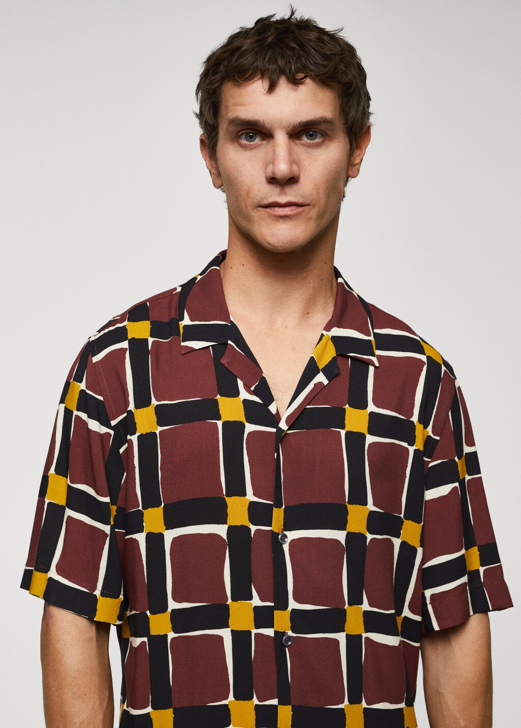 Geometric-print flowing shirt - Details of the article 1