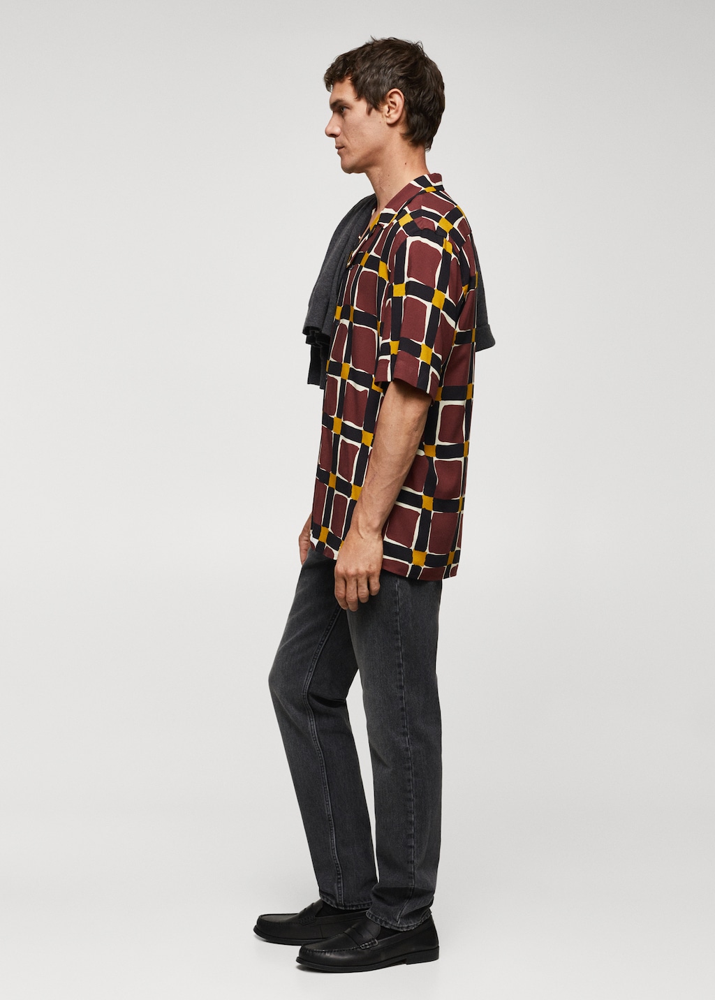 Geometric-print flowing shirt - Details of the article 2