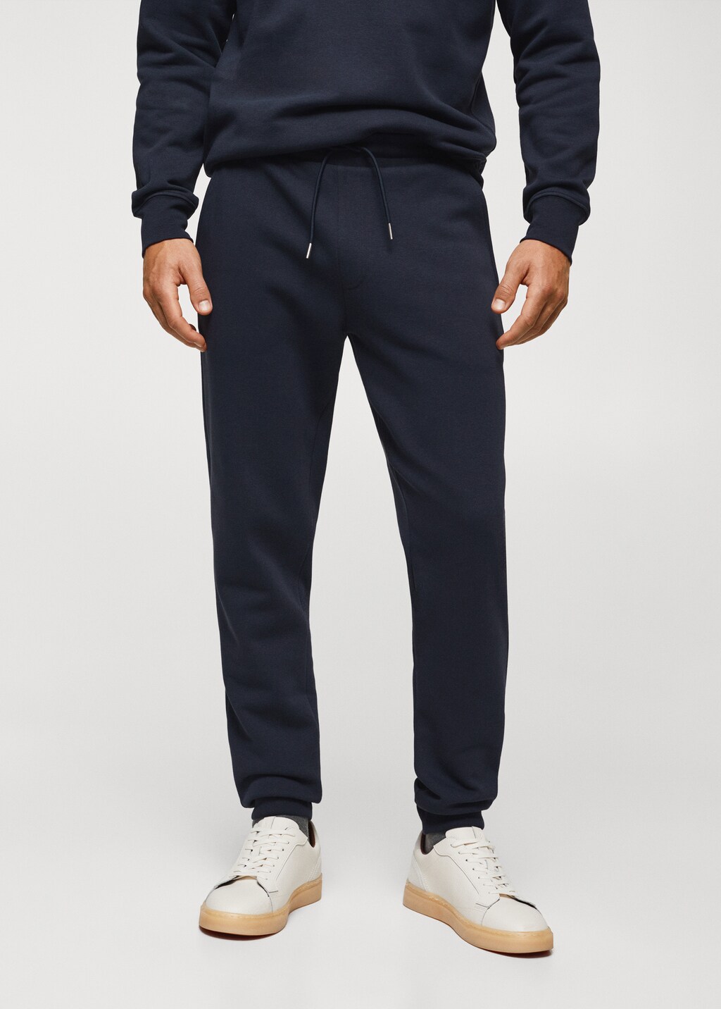 Cotton jogger-style trousers - Medium plane