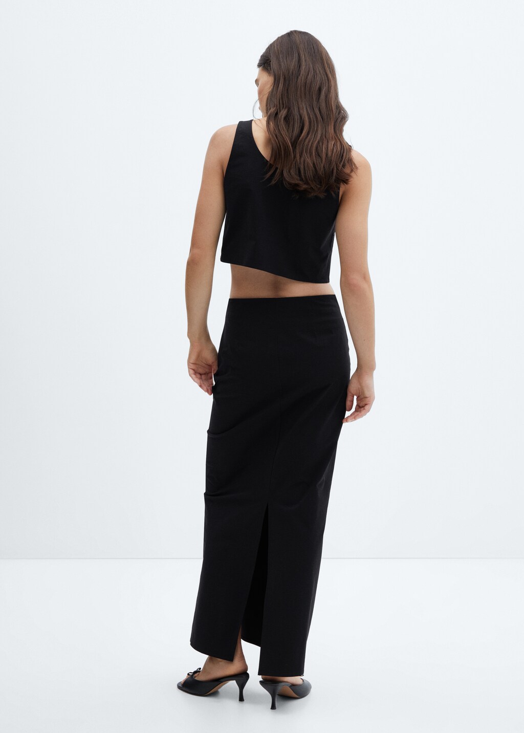 Crop top with wide straps - Reverse of the article