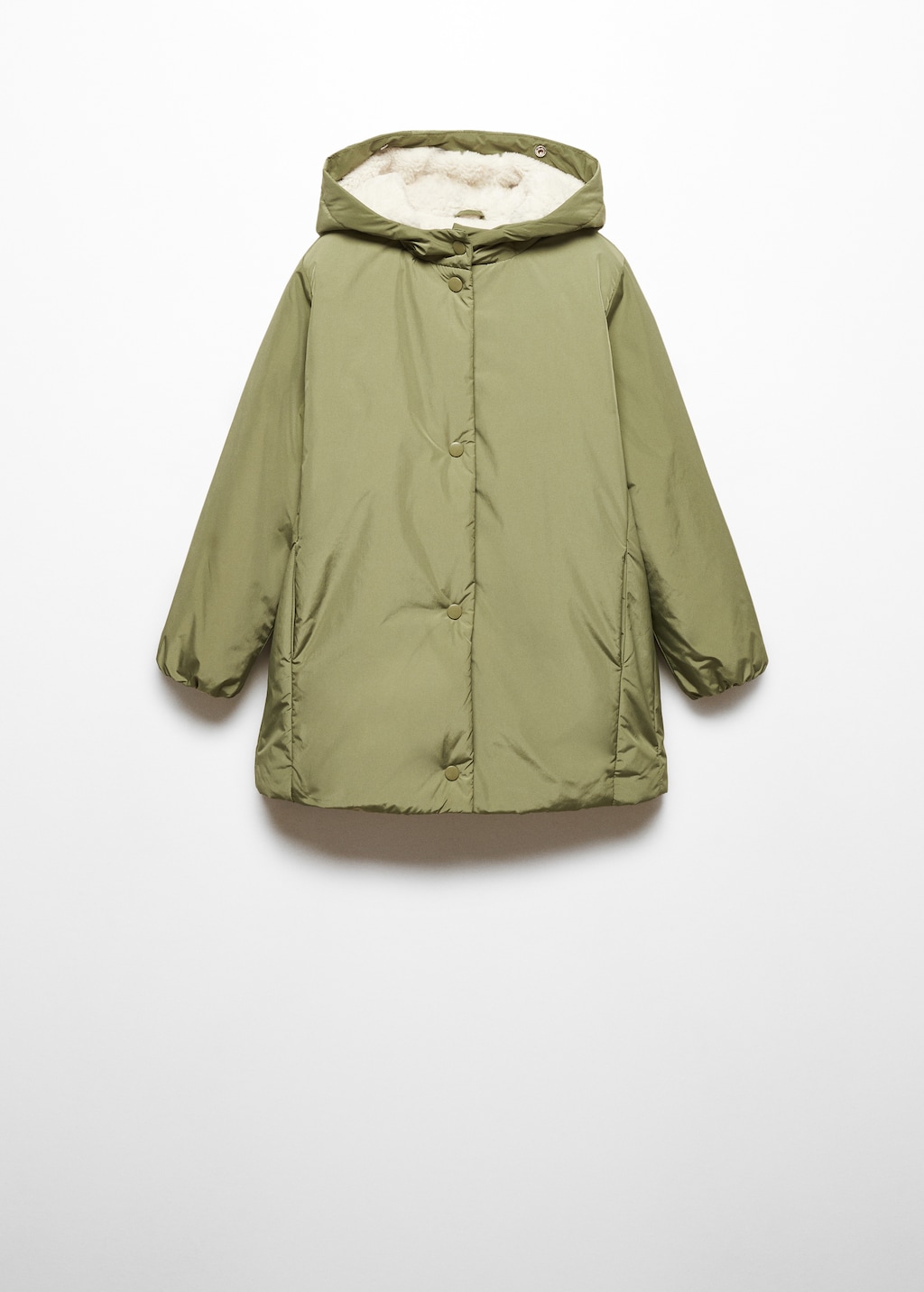 Anorak with shearling-effect hood - Details of the article 0