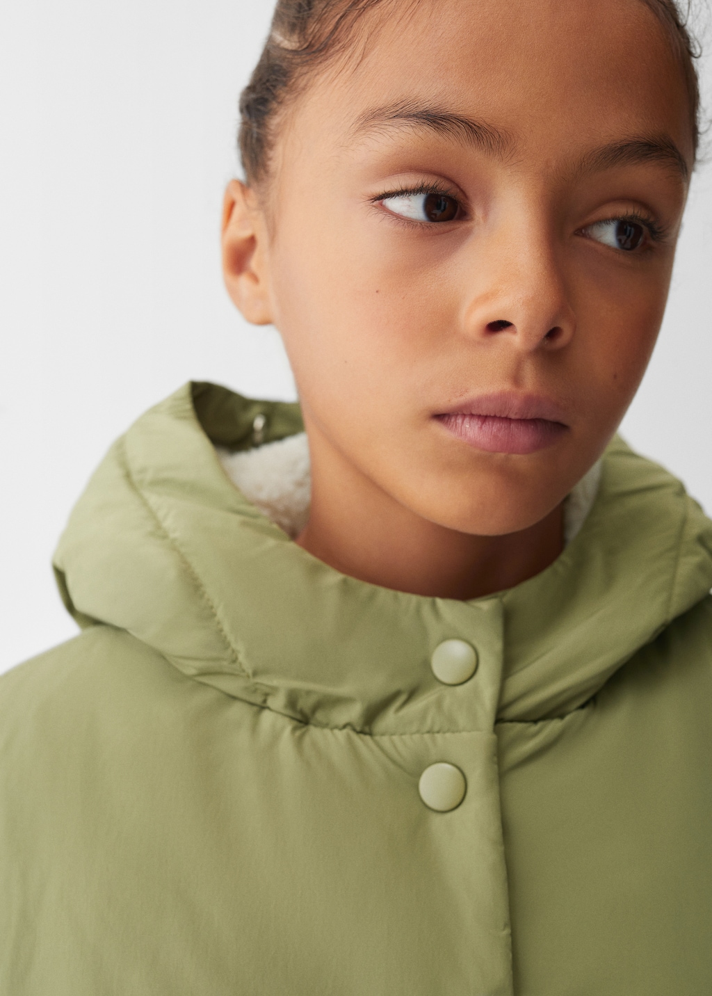 Anorak with shearling-effect hood - Details of the article 1