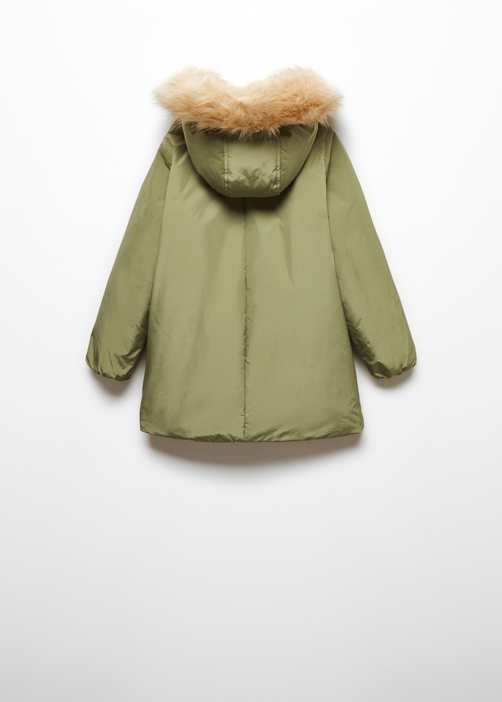 Anorak with shearling-effect hood - Reverse of the article