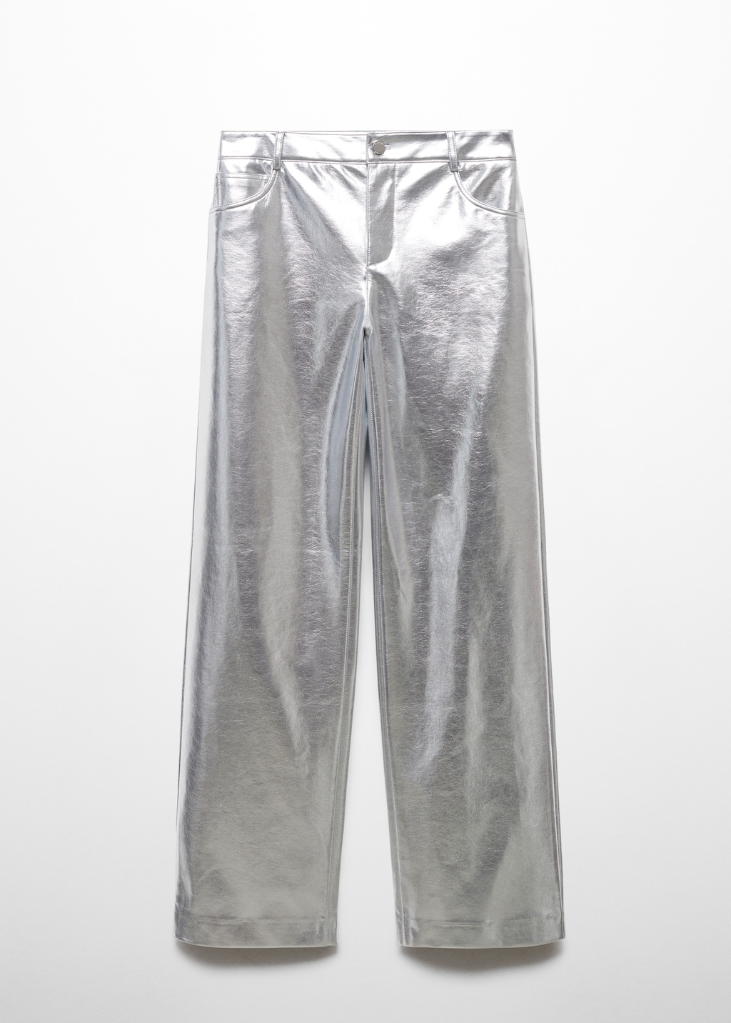 Metallic broek met leereffect - Artikel zonder model